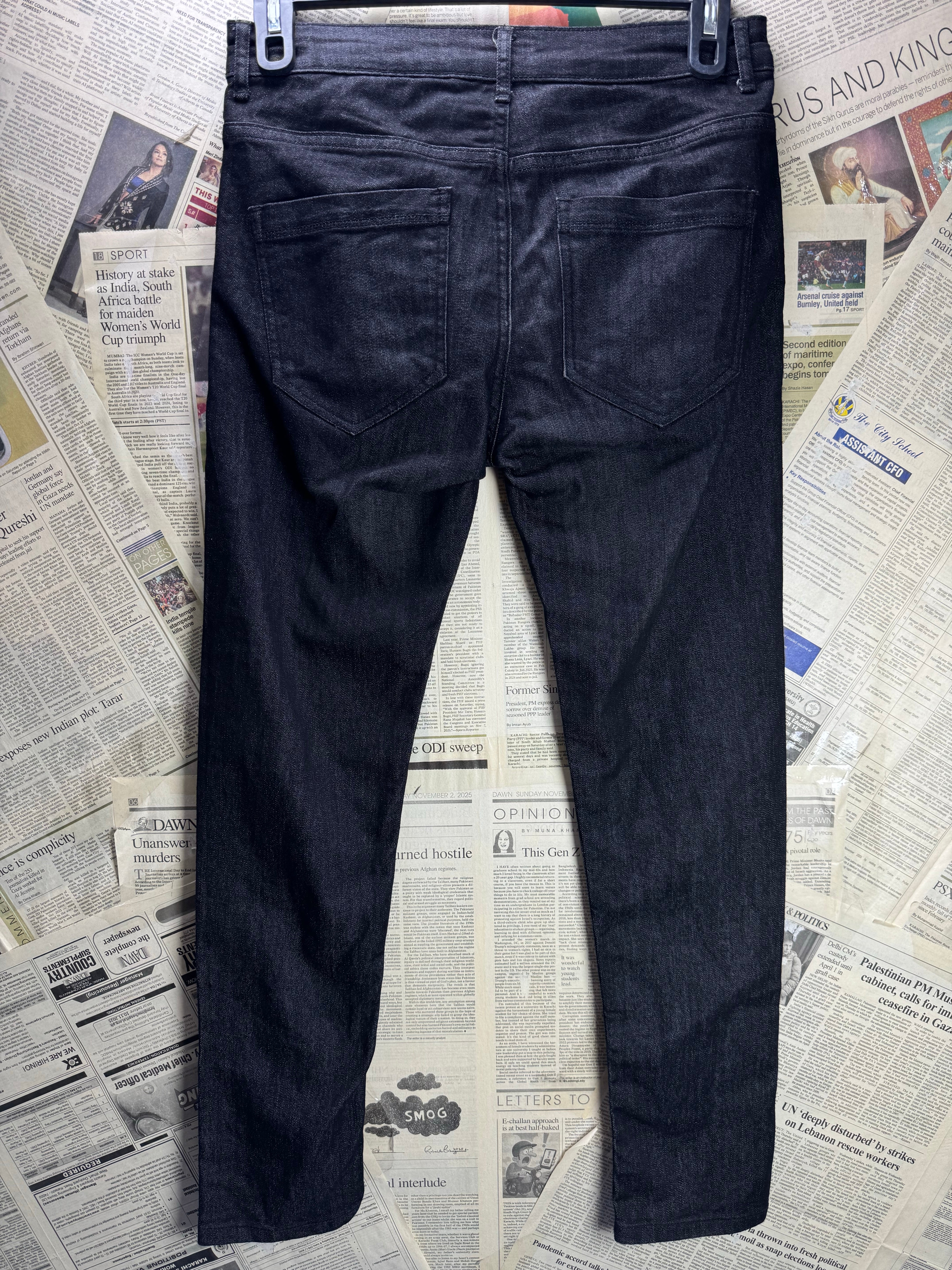 Denim Co.® Waist: 32" | Black | Skinny Fit Denim Pants | Poly - Cotton - Elastane | 2473 - Genuine Maal