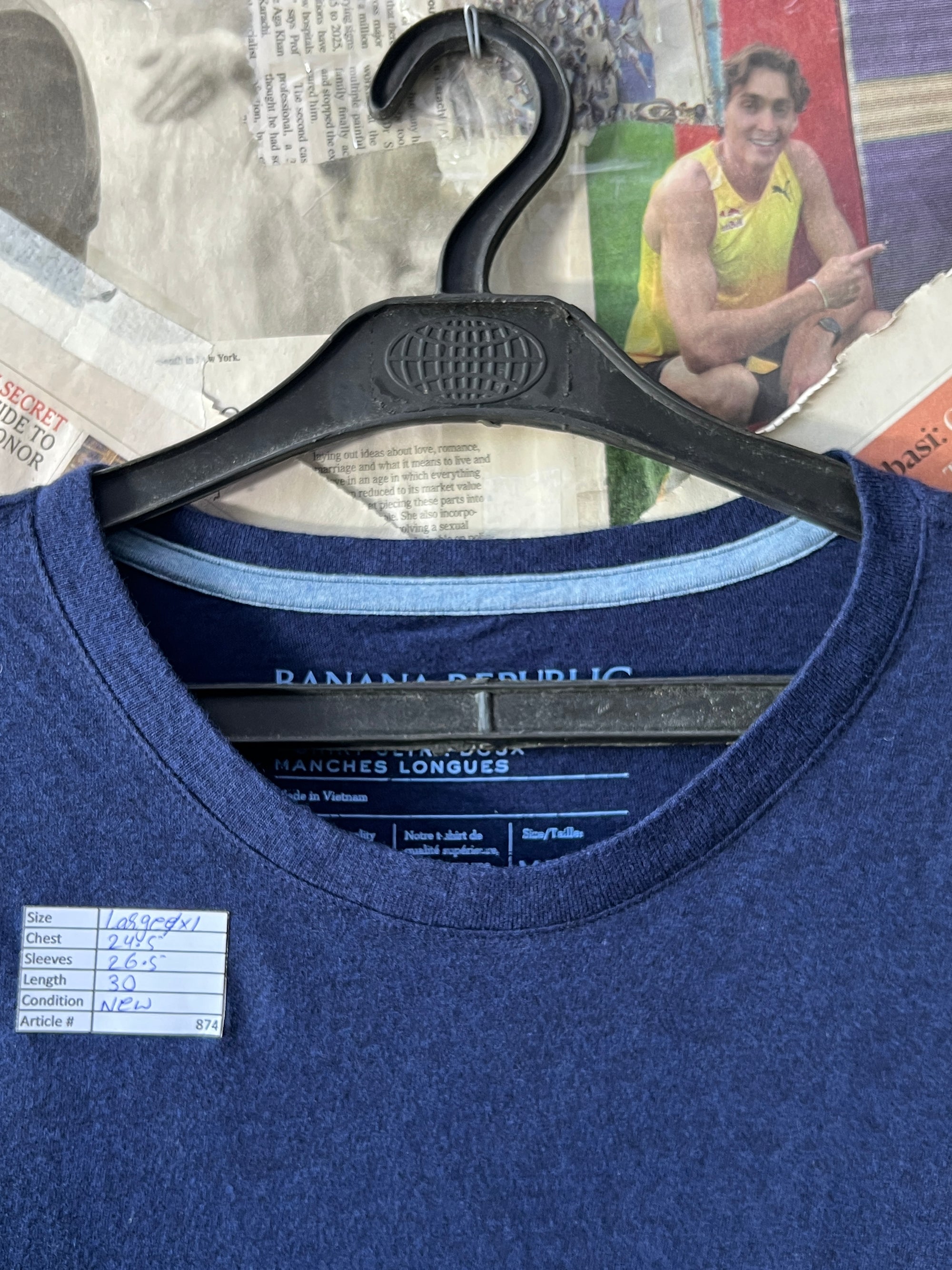 Banana Republic® L/XL | Chest: 24.5" | Navy | Shirt | 874 - Genuine Maal