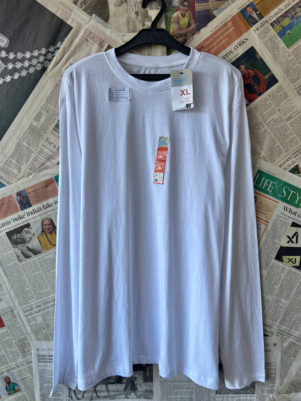 Primark® Large | Chest: 24" | White | Shirt | 875 - Genuine Maal