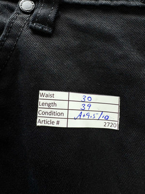 M&S® Waist: 30" | Black | Slim Fit Denim Pants | Cotton - Elastane | 2720 - Genuine Maal