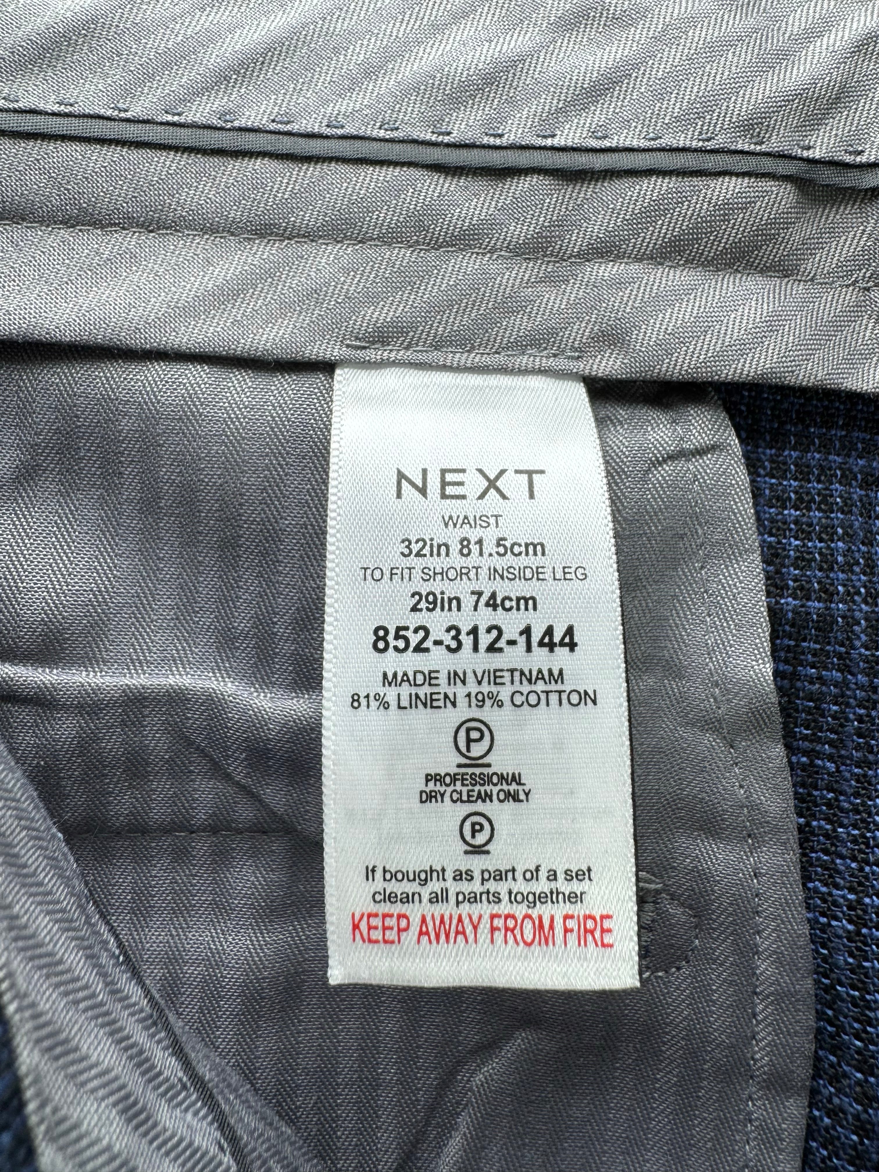 Next® Waist: 32" | Blue | Dress Pants | Linen - Cotton | 2965 - Genuine Maal
