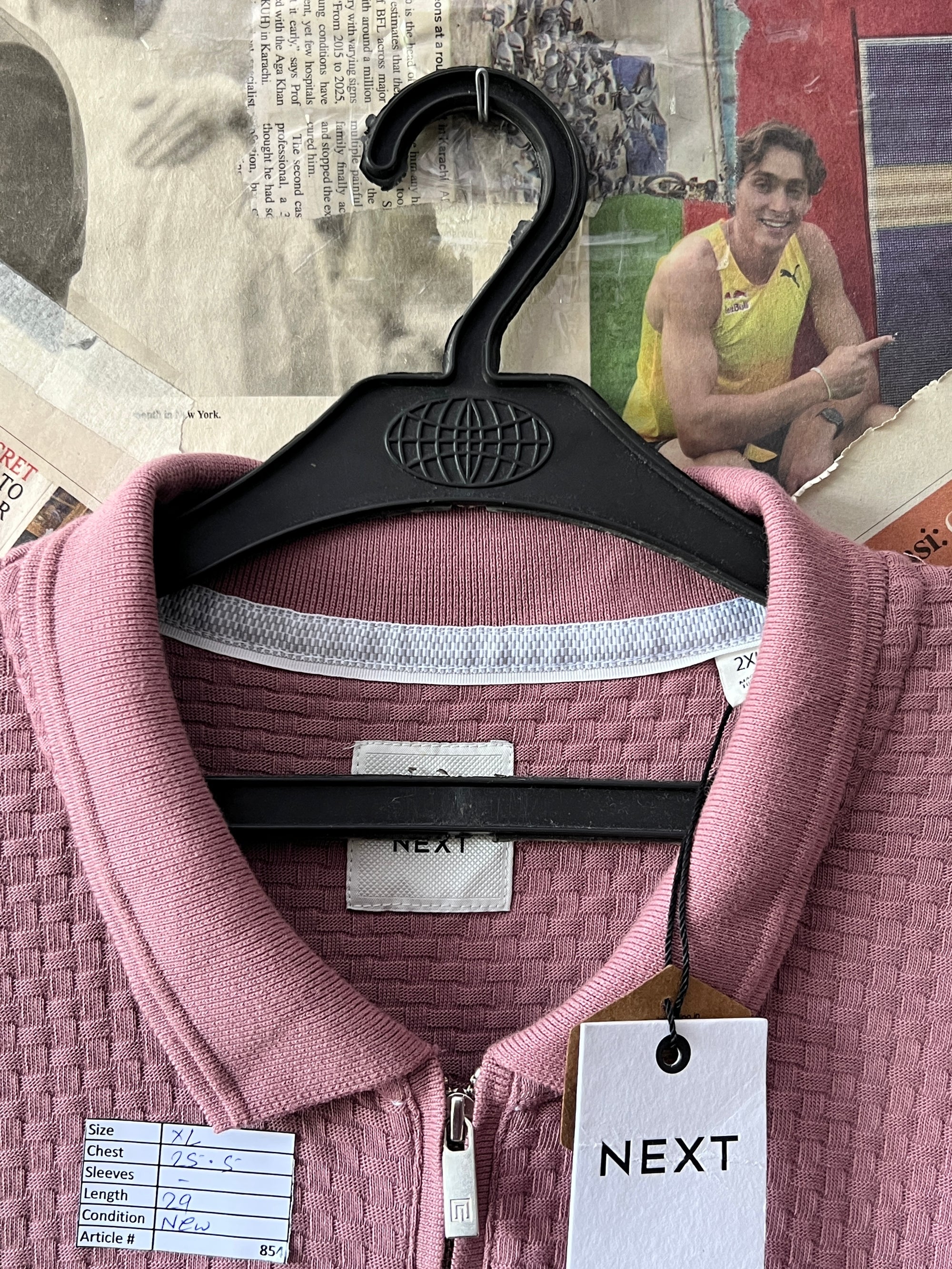 Next® XL | Chest: 25.5" | Pastel Pink | Polo | 854 - Genuine Maal