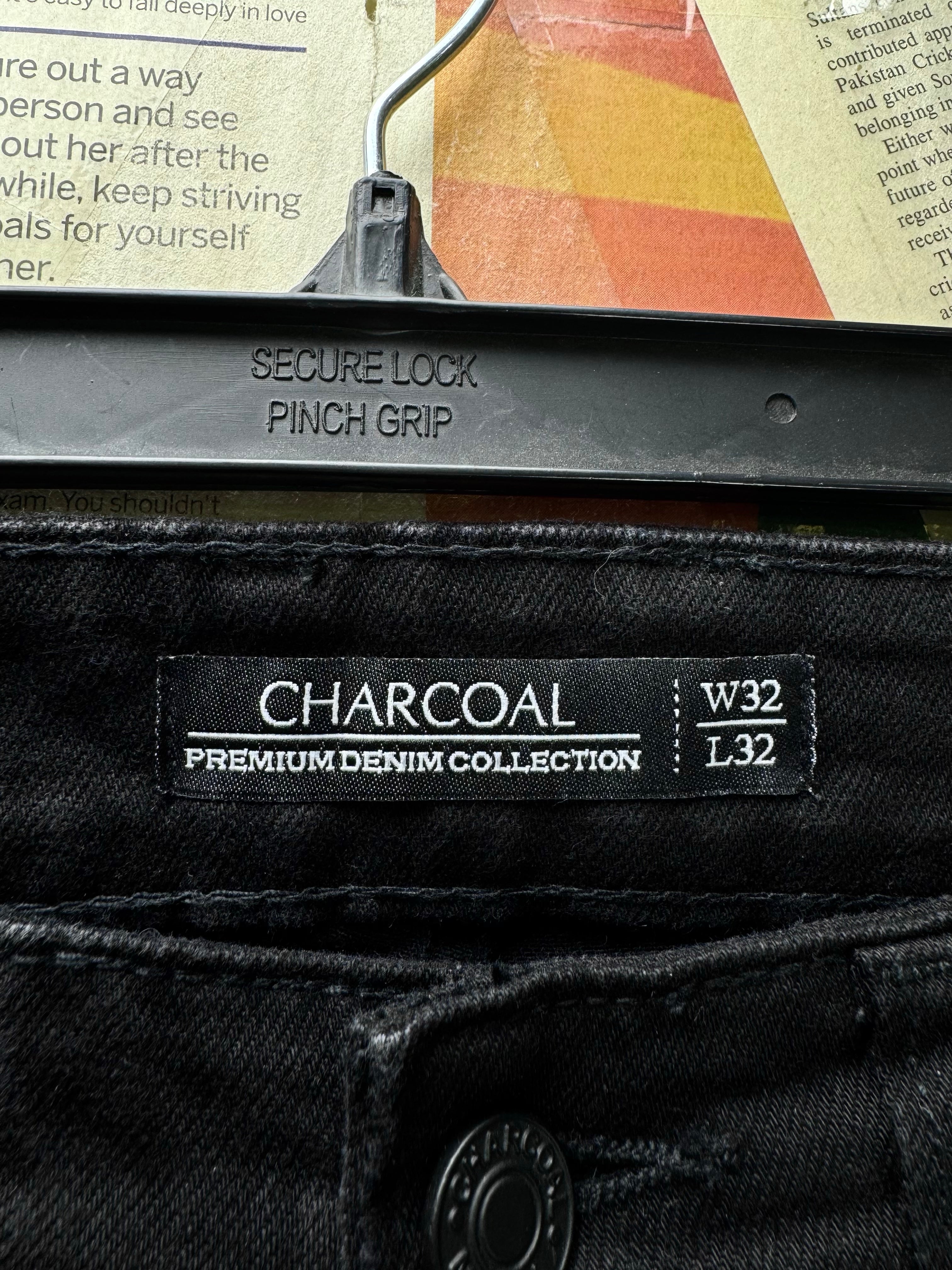 Charcoal® Waist: 32" | Black | Denim Pants | Cotton - Elastane | 2457 - Genuine Maal