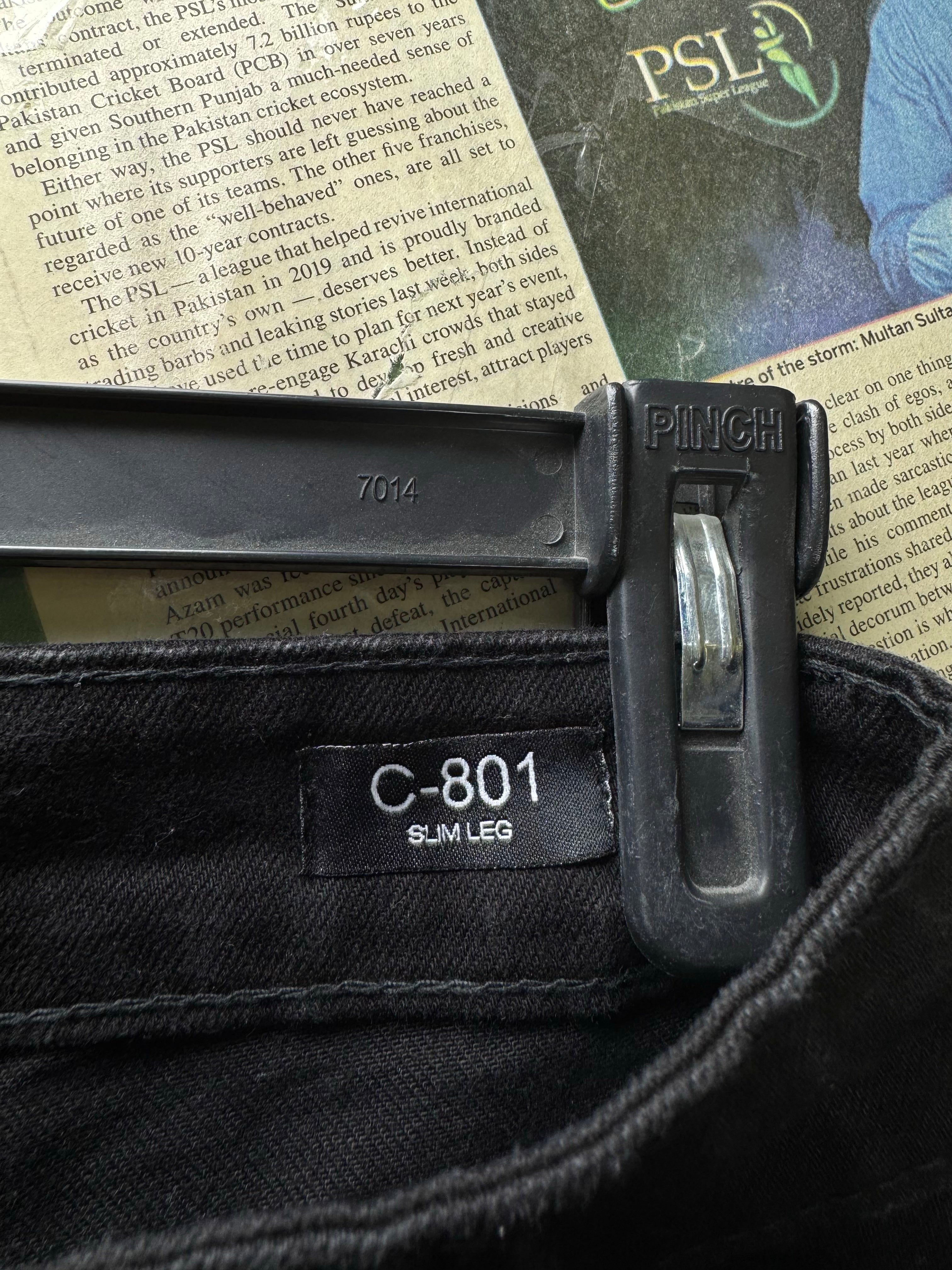 Charcoal® Waist: 32" | Black | Denim Pants | Cotton - Elastane | 2457 - Genuine Maal