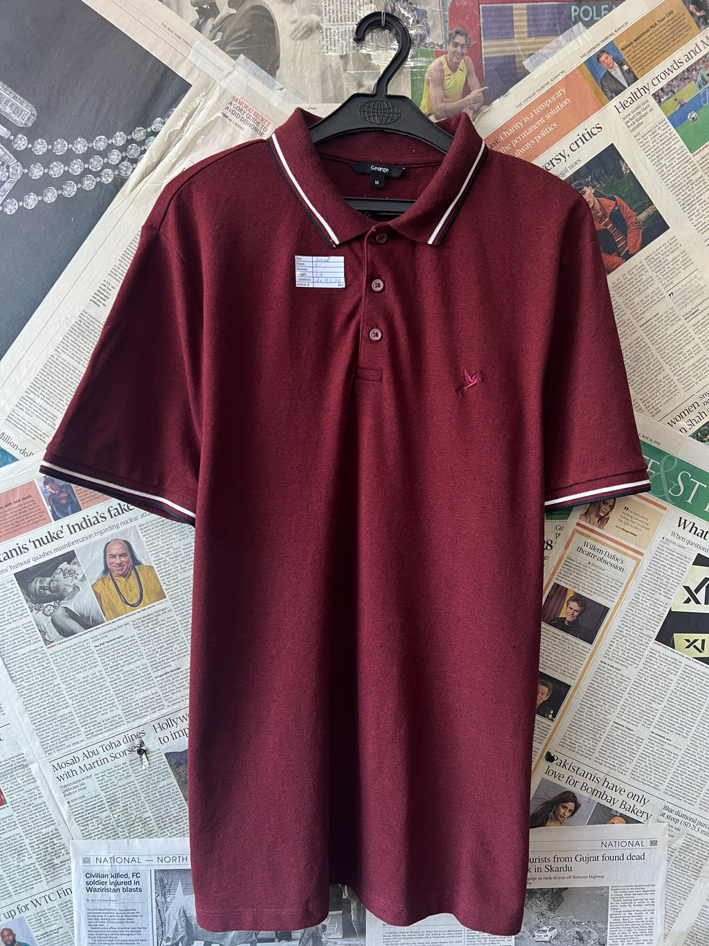 George® Small | Chest: 21" | Maroon | Polo | 868 - Genuine Maal