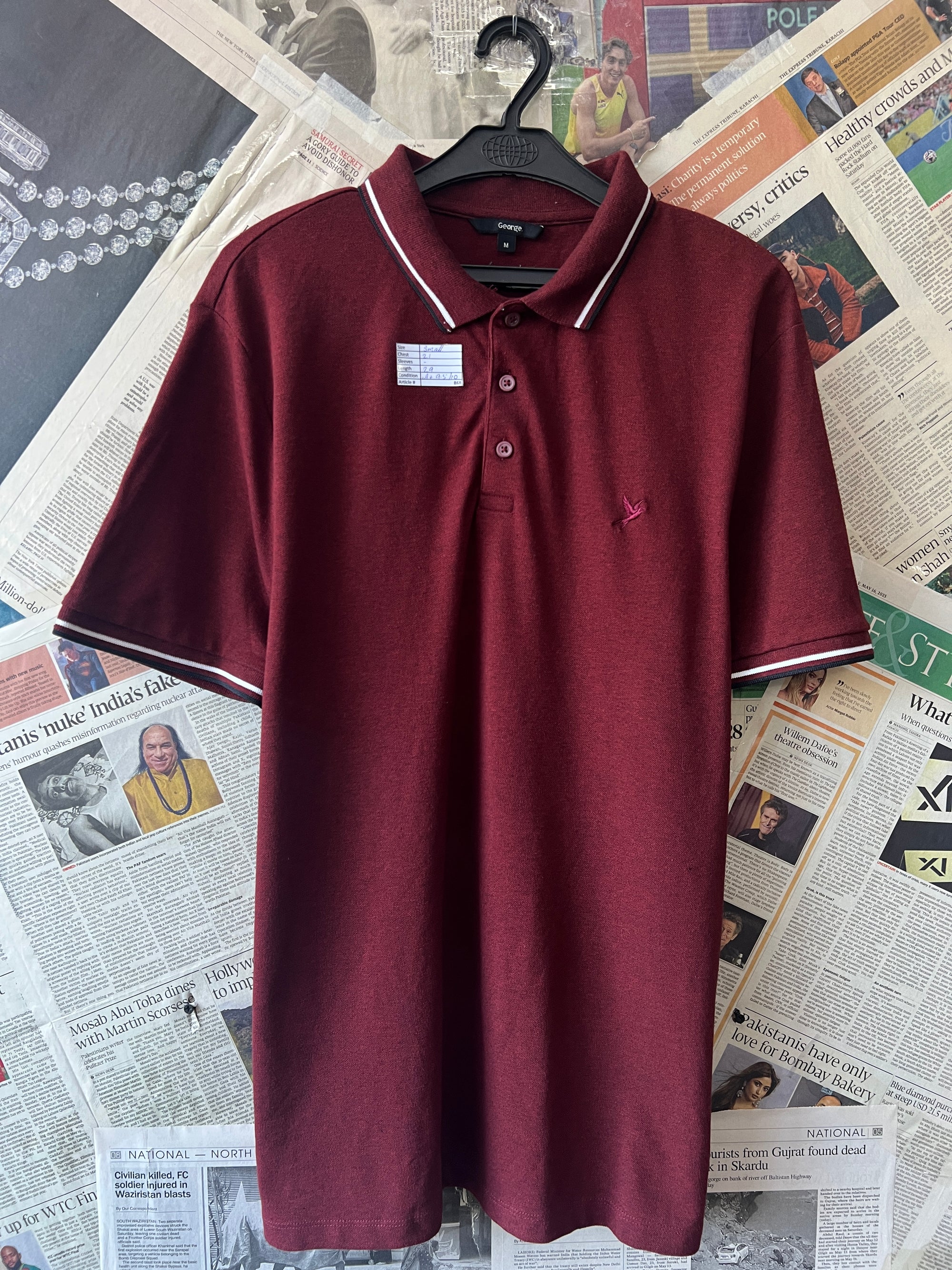 George® Small | Chest: 21" | Maroon | Polo | 868 - Genuine Maal