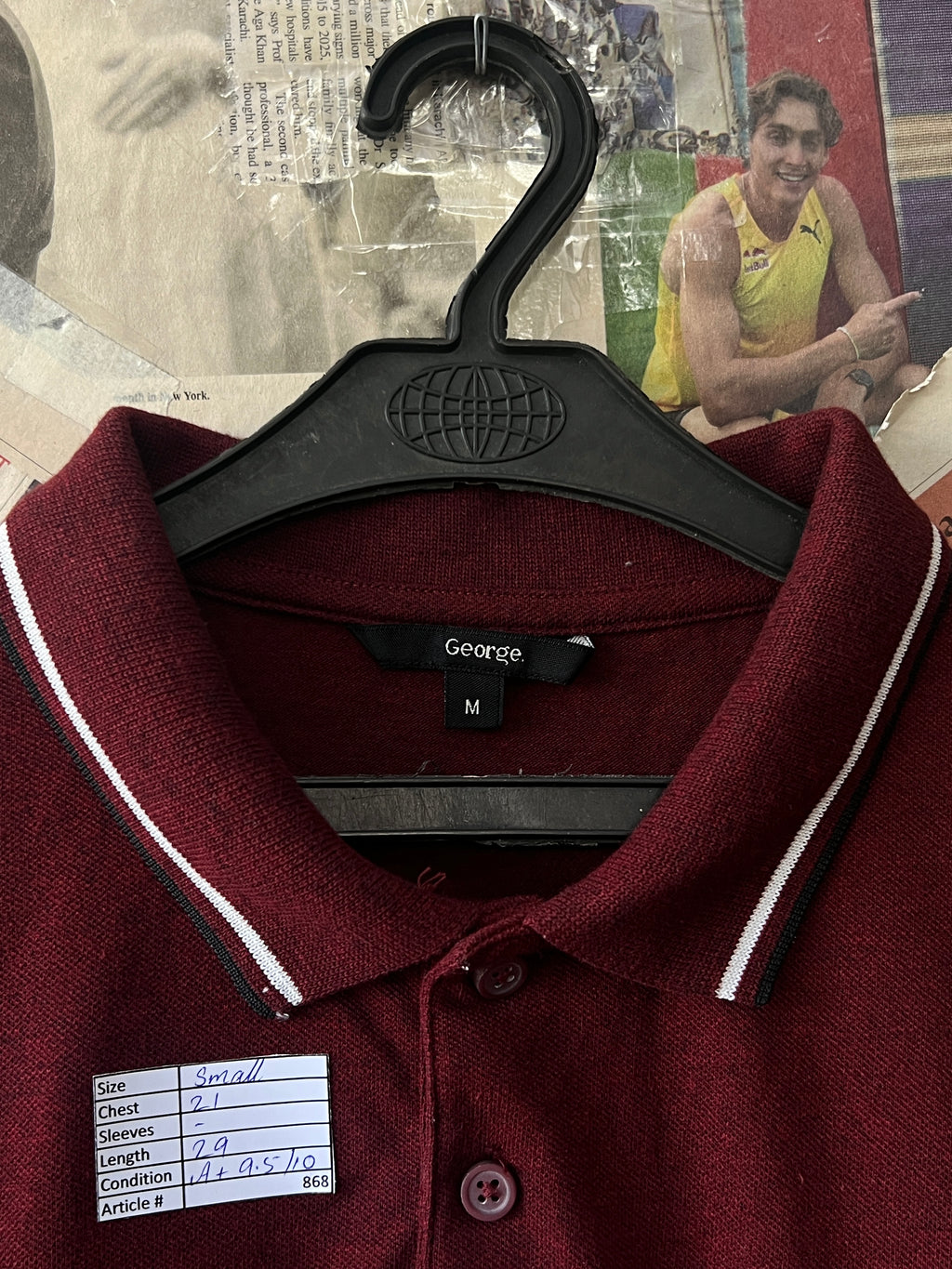 George® Small | Chest: 21" | Maroon | Polo | 868 - Genuine Maal