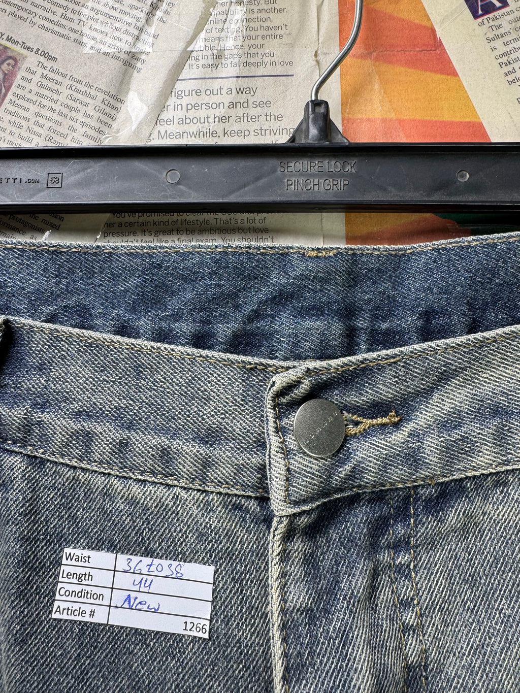 Sumwon® Waist: 36" to 38" | Faded Blue | Regular Fit Denim Pant | Cotton - Visc - Poly | 1266 - Genuine Maal