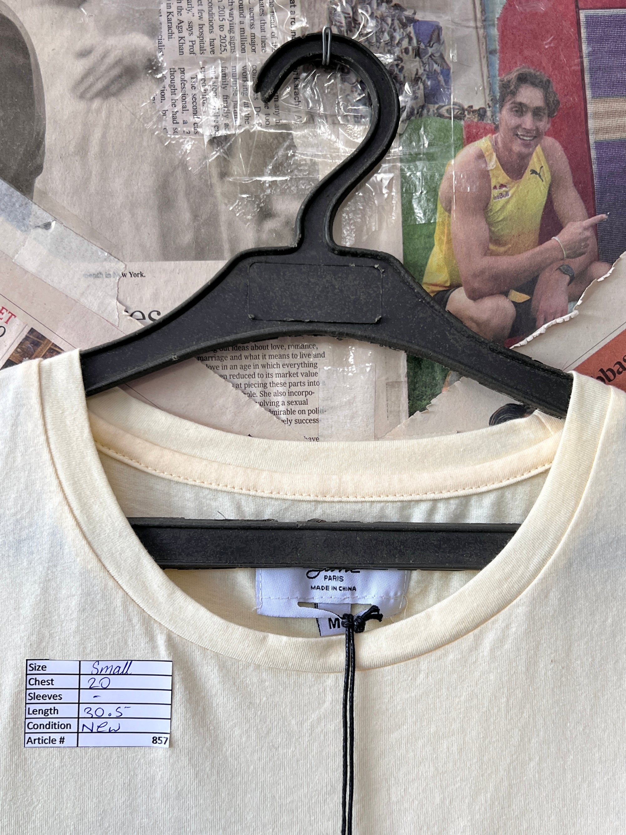 Sixth June Paris® Small | Chest: 20" | Parmesan | T-Shirt | 857 - Genuine Maal