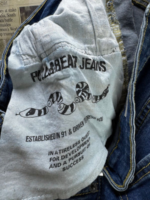 Pull&Bear® Waist: 32" | Blue | Super Skinny Denim Pants | Cotton - Elastane | 2739 - Genuine Maal