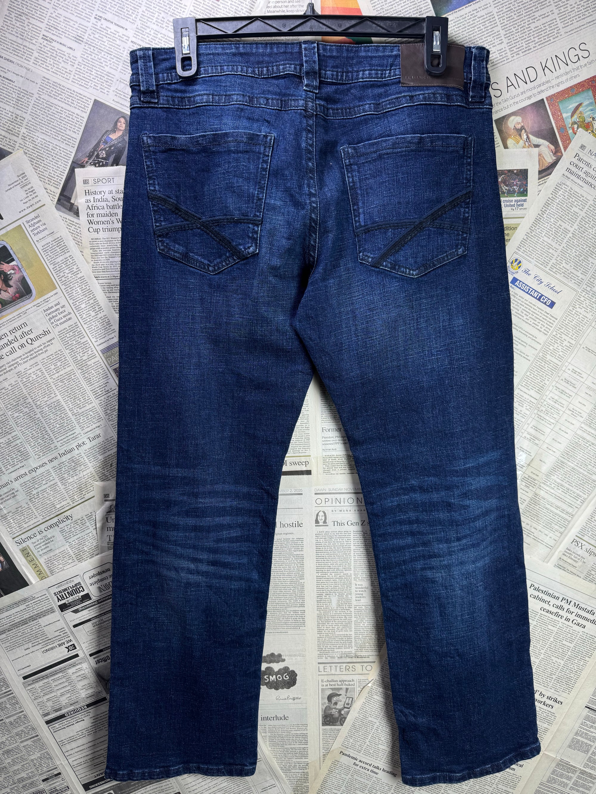 TK Axel® Waist: 36" | Dark Blue | Slim Boot Fit Denim Pant | Cotton - Spandex | 1264 - Genuine Maal