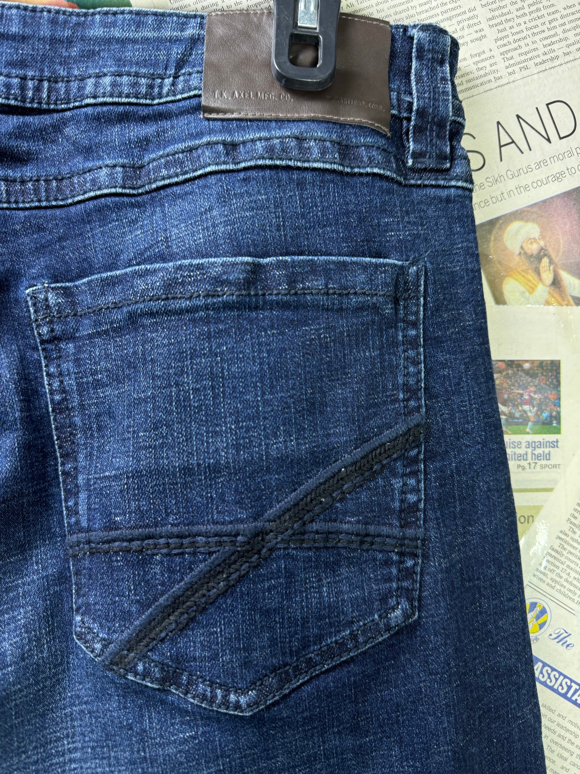 TK Axel® Waist: 36" | Dark Blue | Slim Boot Fit Denim Pant | Cotton - Spandex | 1264 - Genuine Maal