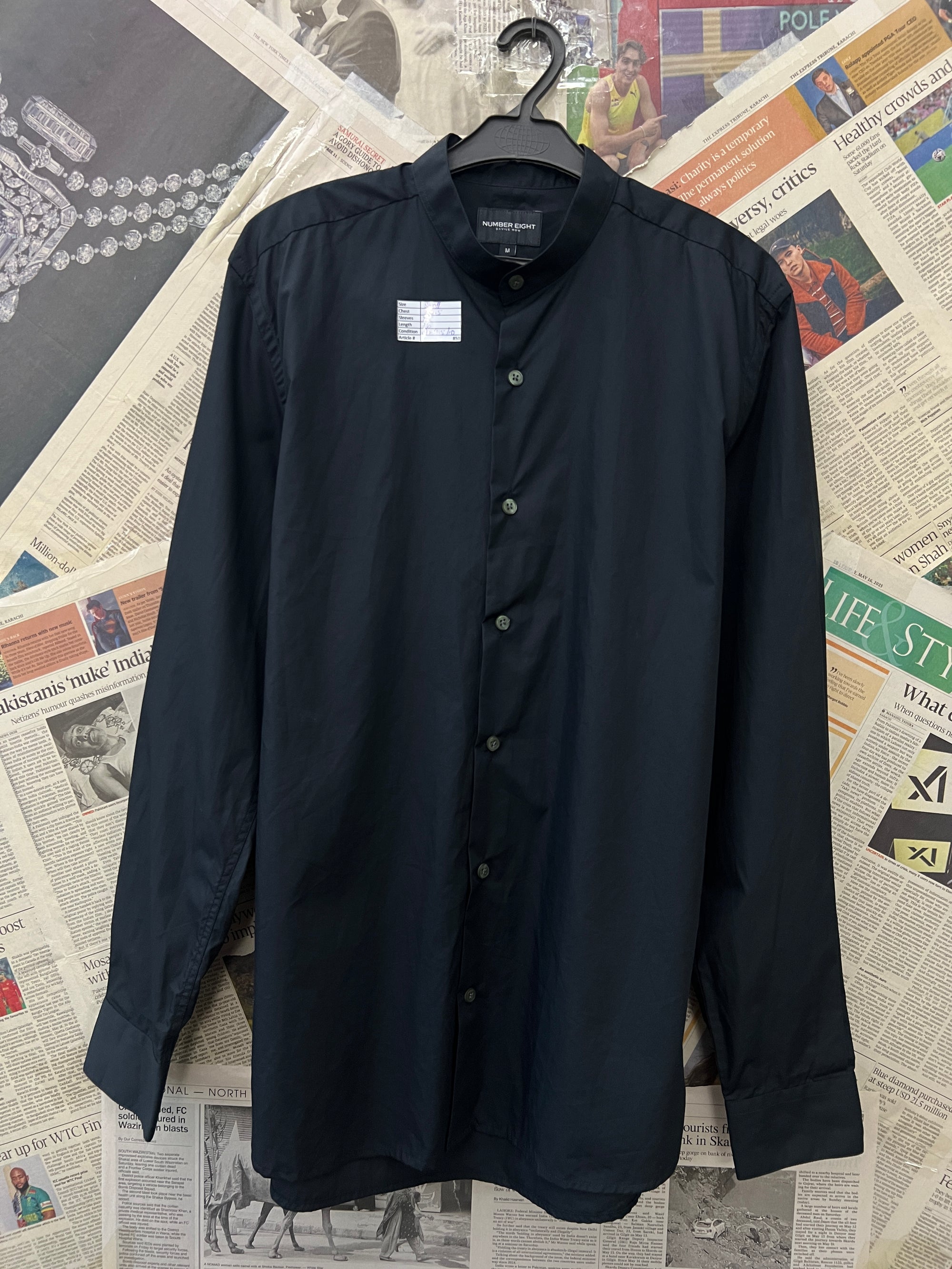 Number Eight® Small | Chest: 20.5" | Black | Shirt | 850 - Genuine Maal