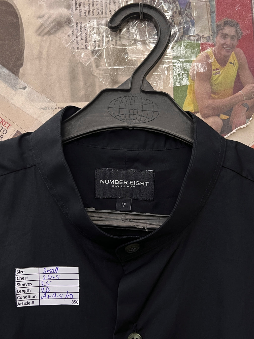 Number Eight® Small | Chest: 20.5" | Black | Shirt | 850 - Genuine Maal