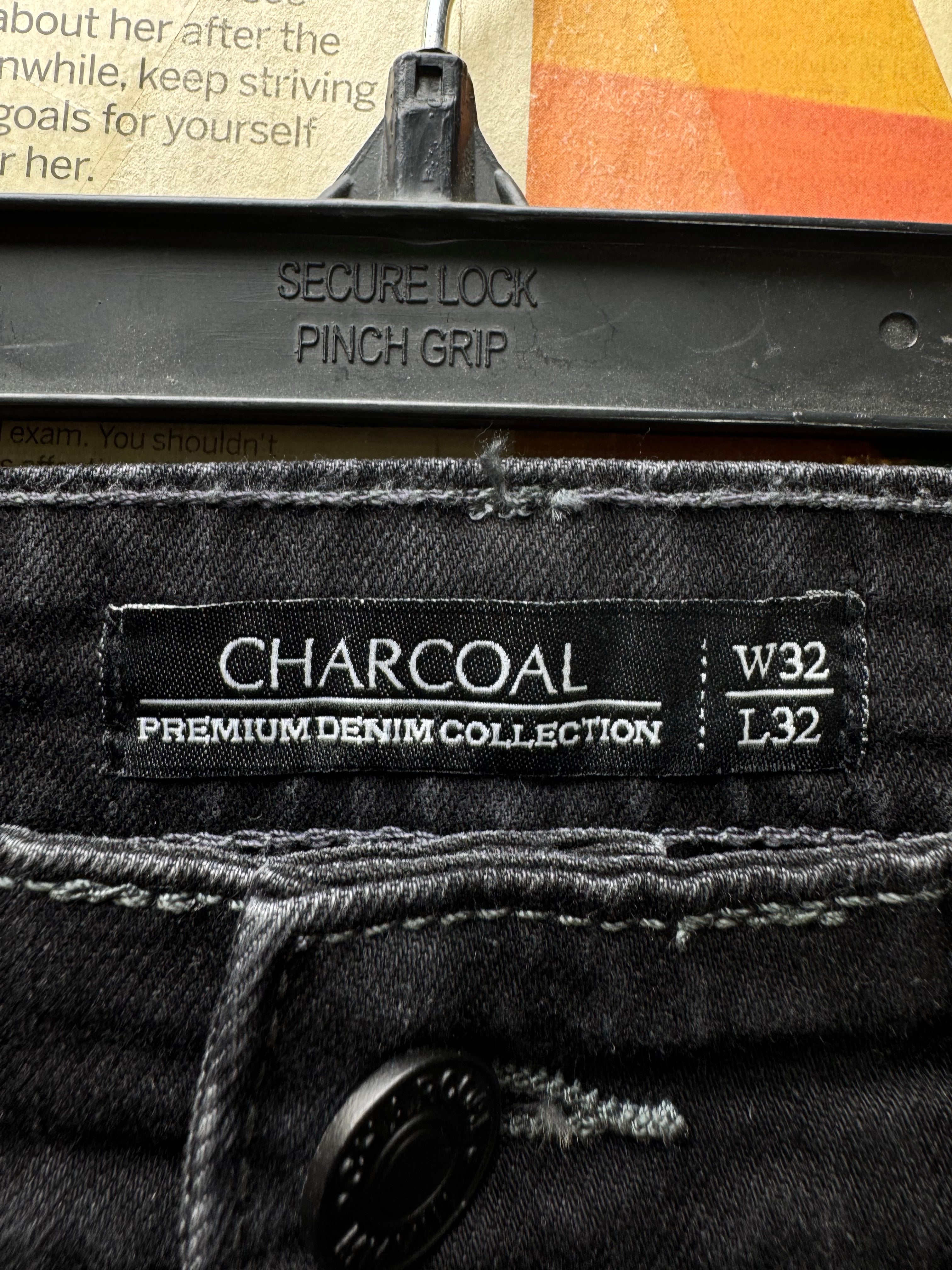 Charcoal® Waist: 32" | Black | Denim Pants | Cotton - Elastane | 2738 - Genuine Maal