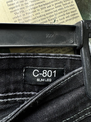 Charcoal® Waist: 32" | Black | Denim Pants | Cotton - Elastane | 2738 - Genuine Maal