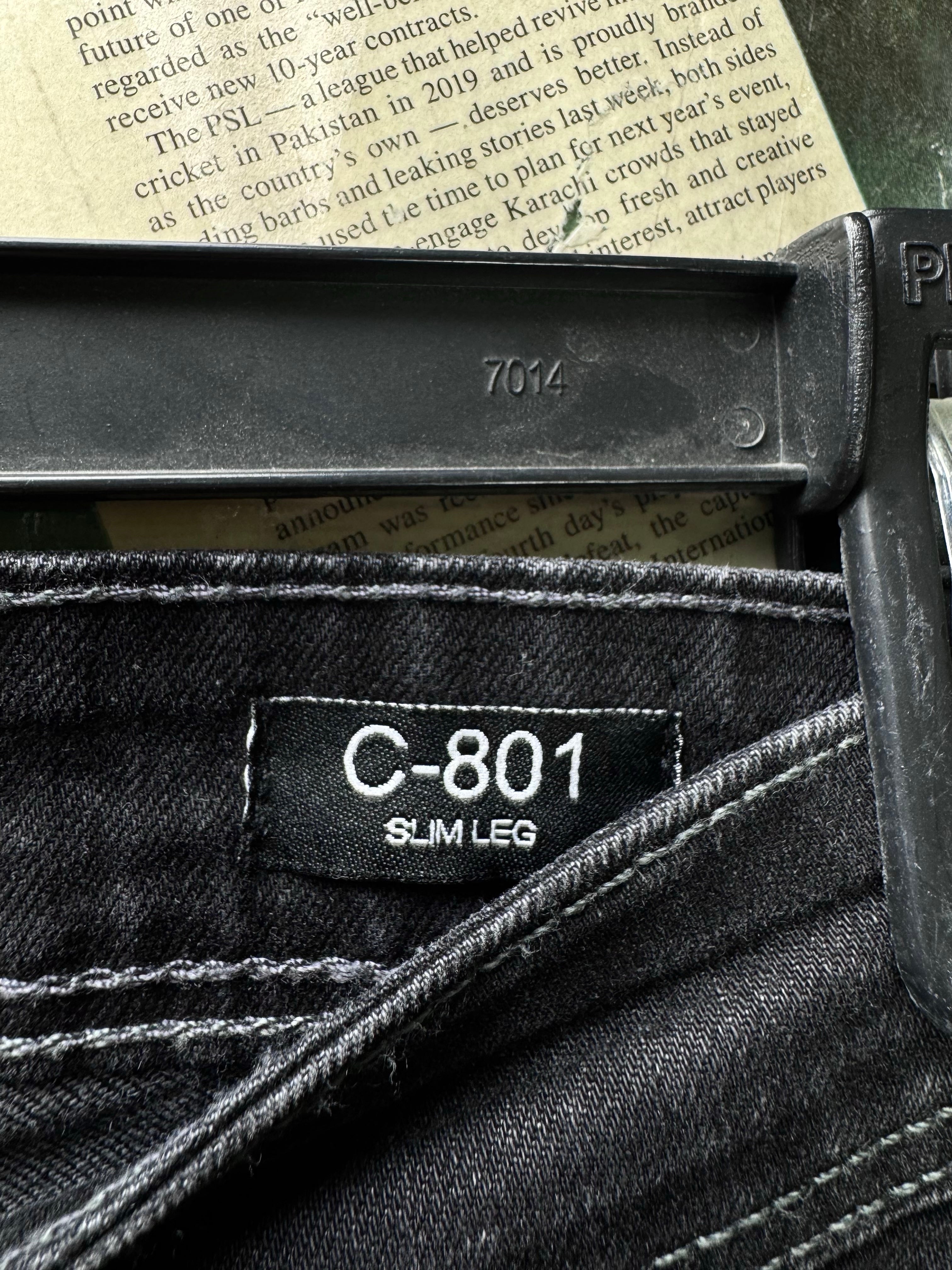 Charcoal® Waist: 32" | Black | Denim Pants | Cotton - Elastane | 2738 - Genuine Maal