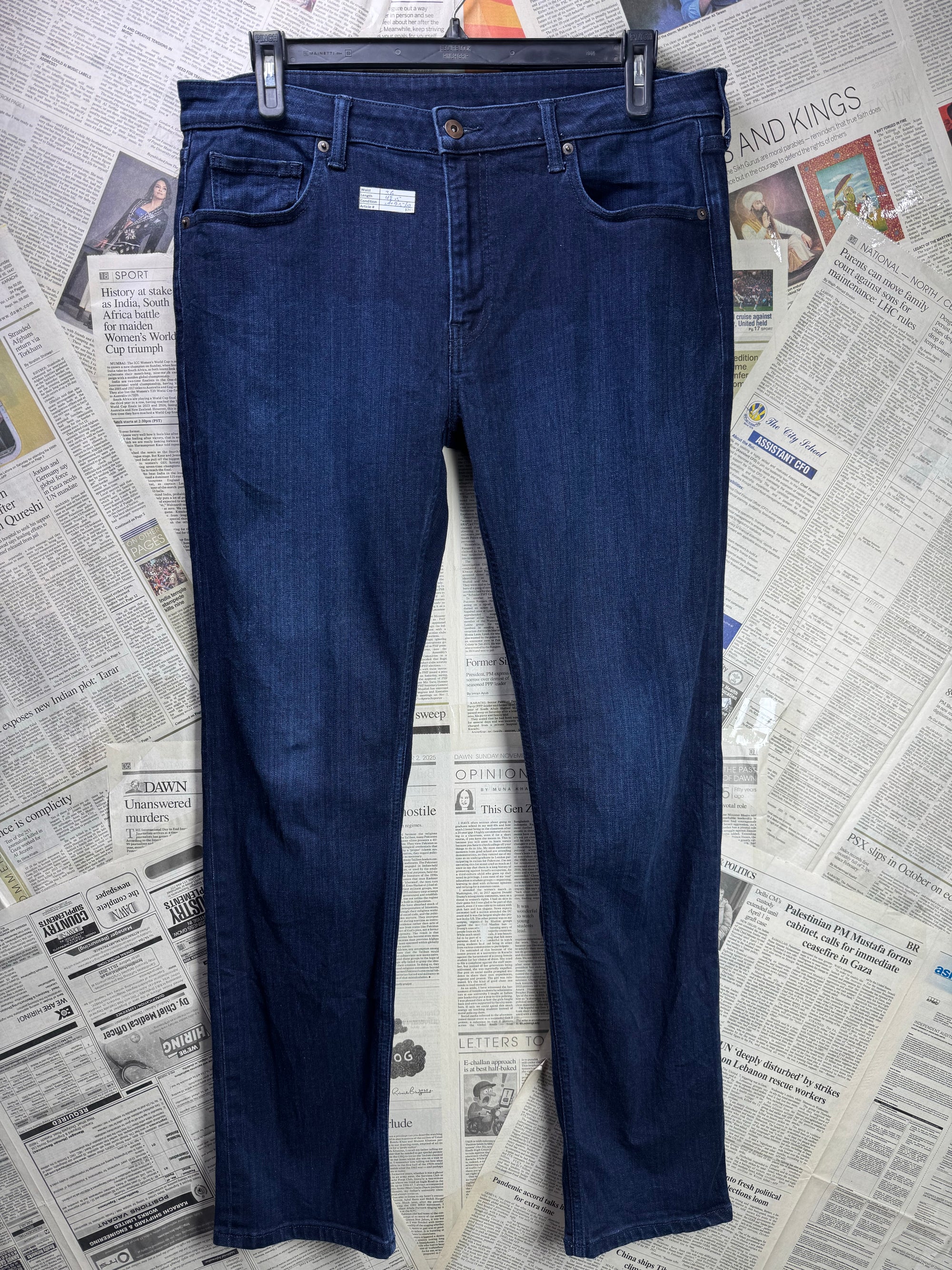 True Classic® Waist: 36" | Dark Blue | Slim Fit Denim Pant | Rayon - Cotton - Poly - Spandex | 1265 - Genuine Maal
