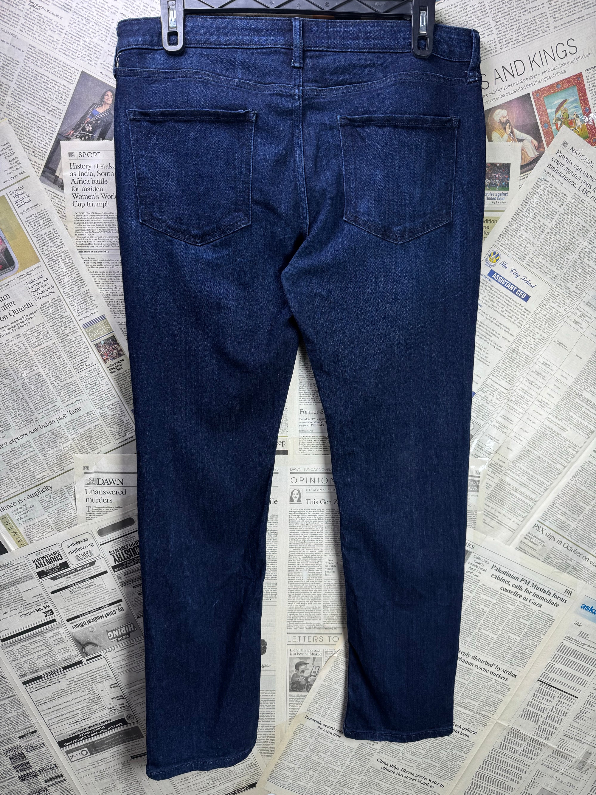 True Classic® Waist: 36" | Dark Blue | Slim Fit Denim Pant | Rayon - Cotton - Poly - Spandex | 1265 - Genuine Maal