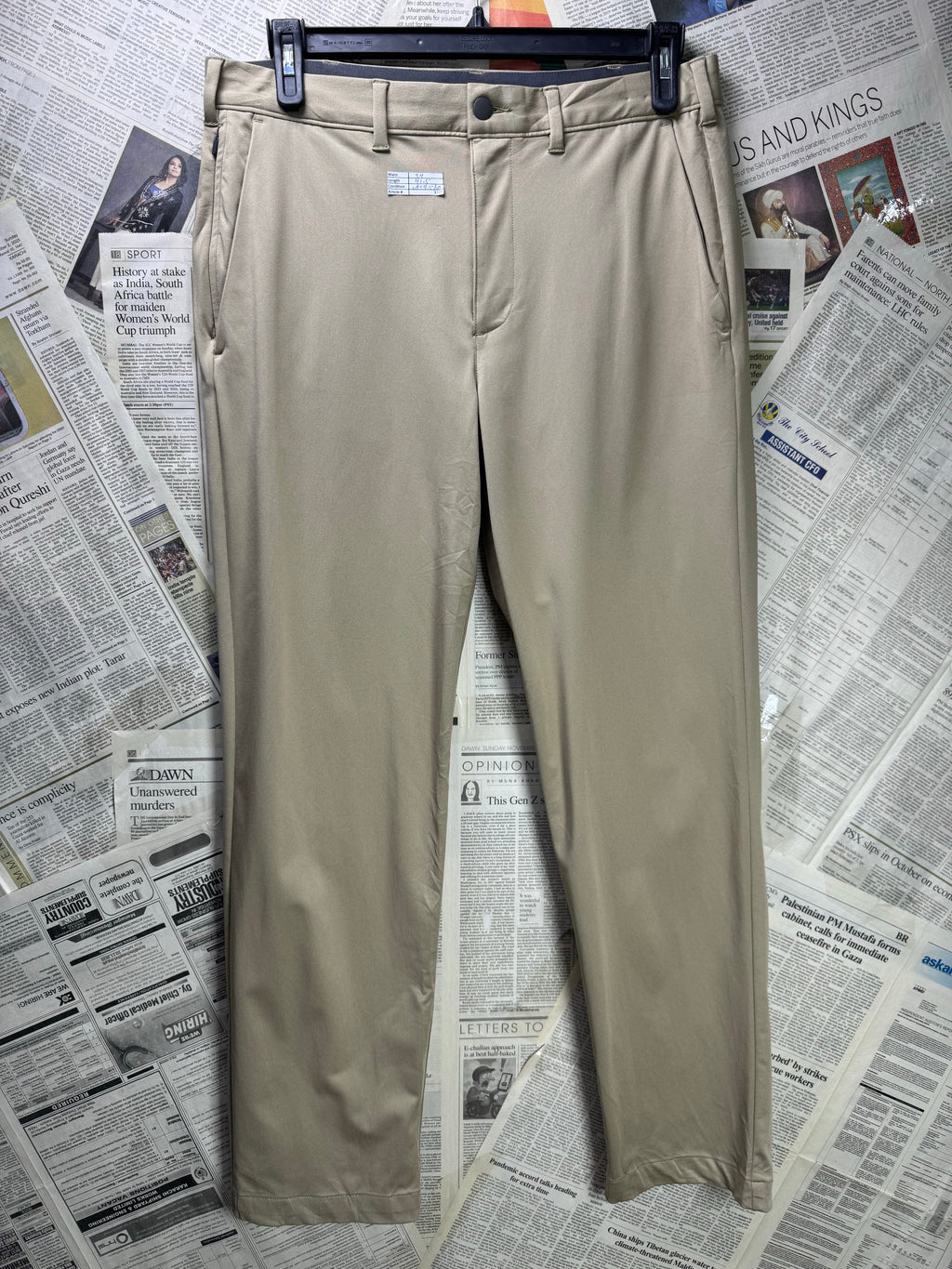 Lends' End® Waist: 34" | Beige | Golf Pants | Poly | 1229 - Genuine Maal