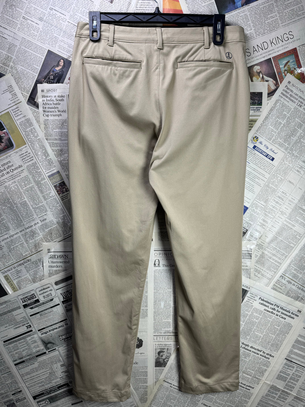 Lends' End® Waist: 34" | Beige | Golf Pants | Poly | 1229 - Genuine Maal