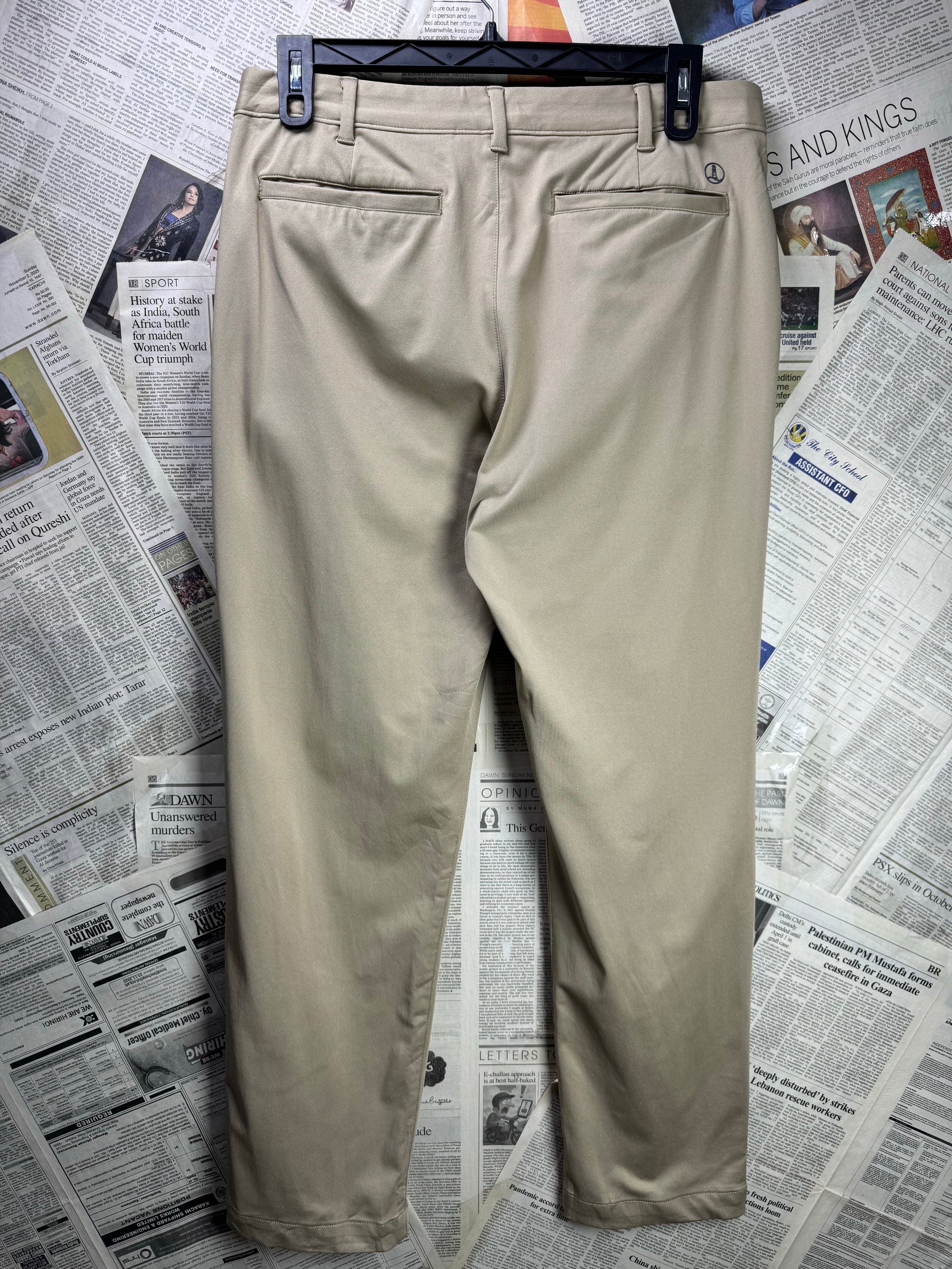 Lends' End® Waist: 34" | Beige | Golf Pants | Poly | 1229 - Genuine Maal