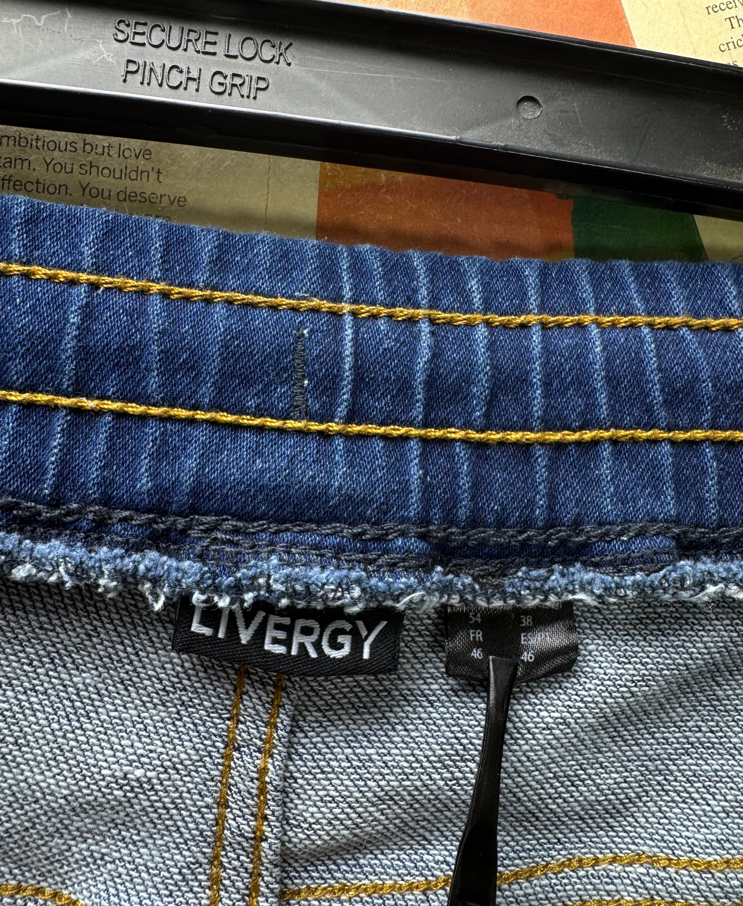 Livergy® Waist: 38" to 40" | Blue | Denim Trousers | Poly - Cotton - Elastane | 2735 - Genuine Maal