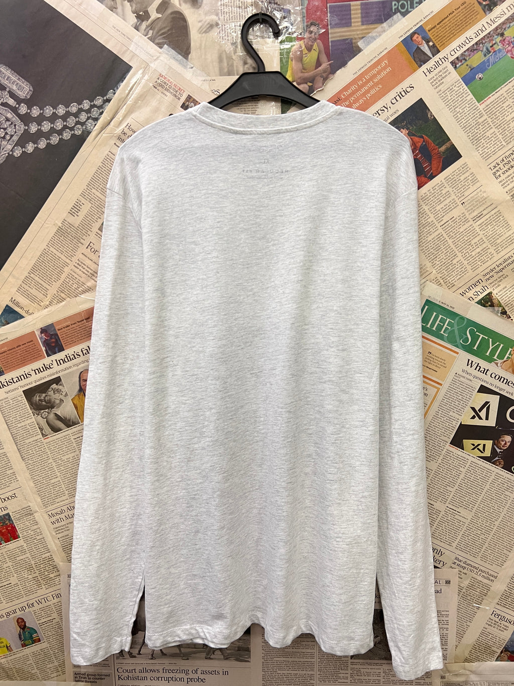 Primark® Large | Chest: 23.5" | Ash White | Shirt | 848 - Genuine Maal