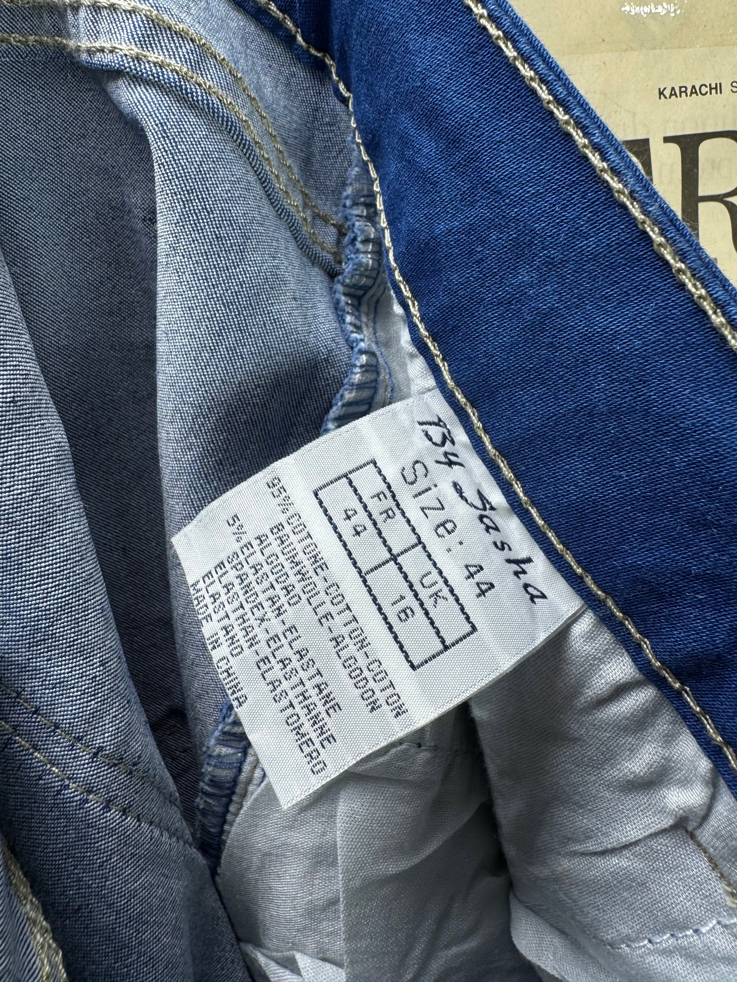 By Sasha® Waist: 34" | Blue | Denim Pants | Cotton - Elastane | 2453 - Genuine Maal