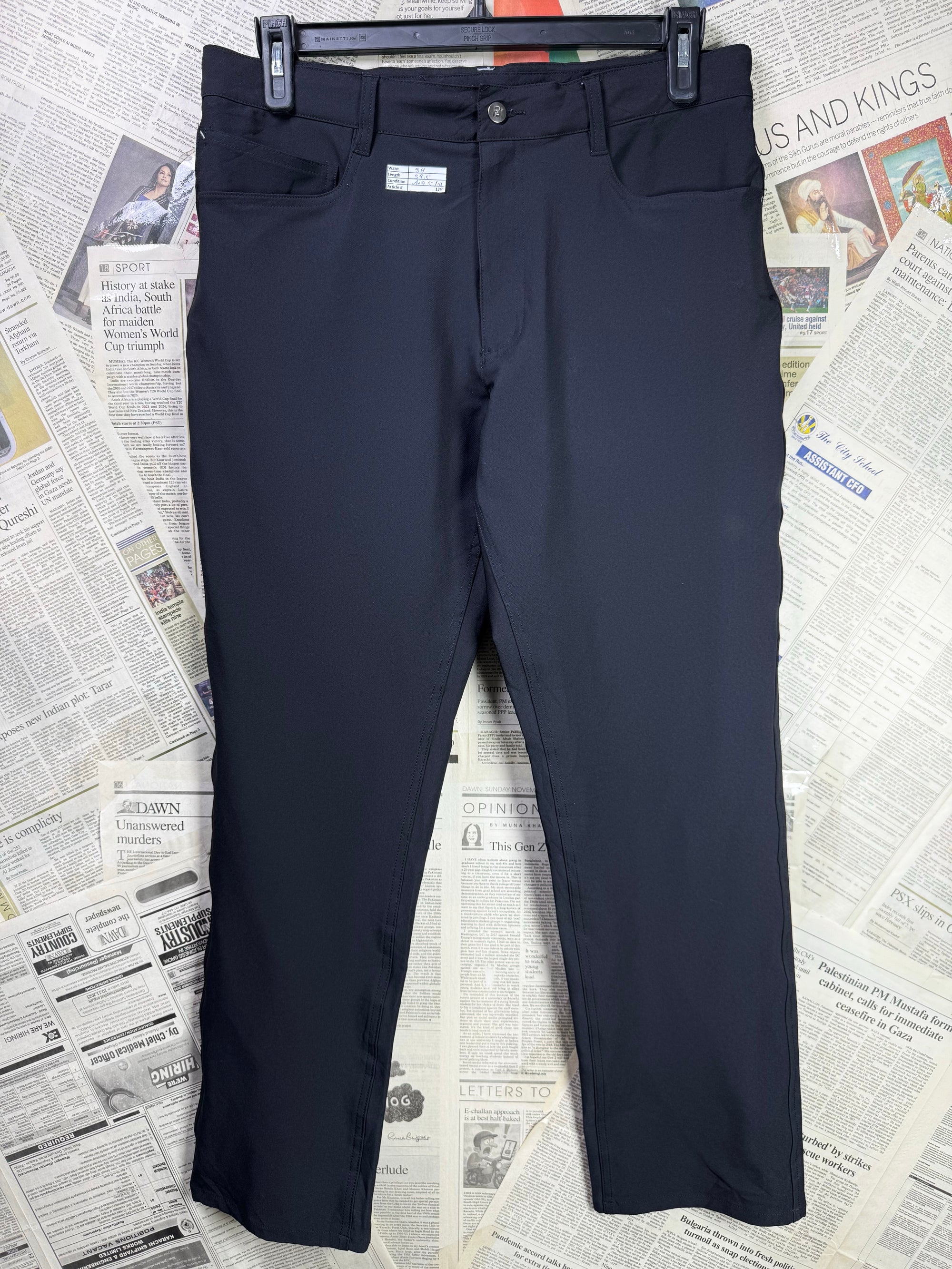 FJ® Waist: 34" | Black | Golf Pants | Poly - Spandex | 1268 - Genuine Maal