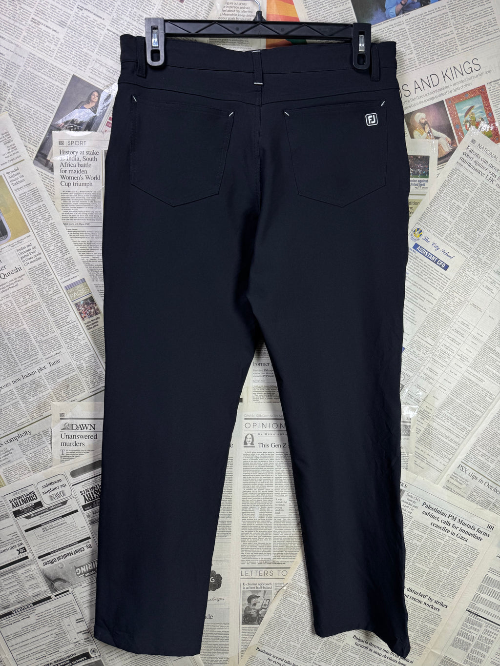 FJ® Waist: 34" | Black | Golf Pants | Poly - Spandex | 1268 - Genuine Maal
