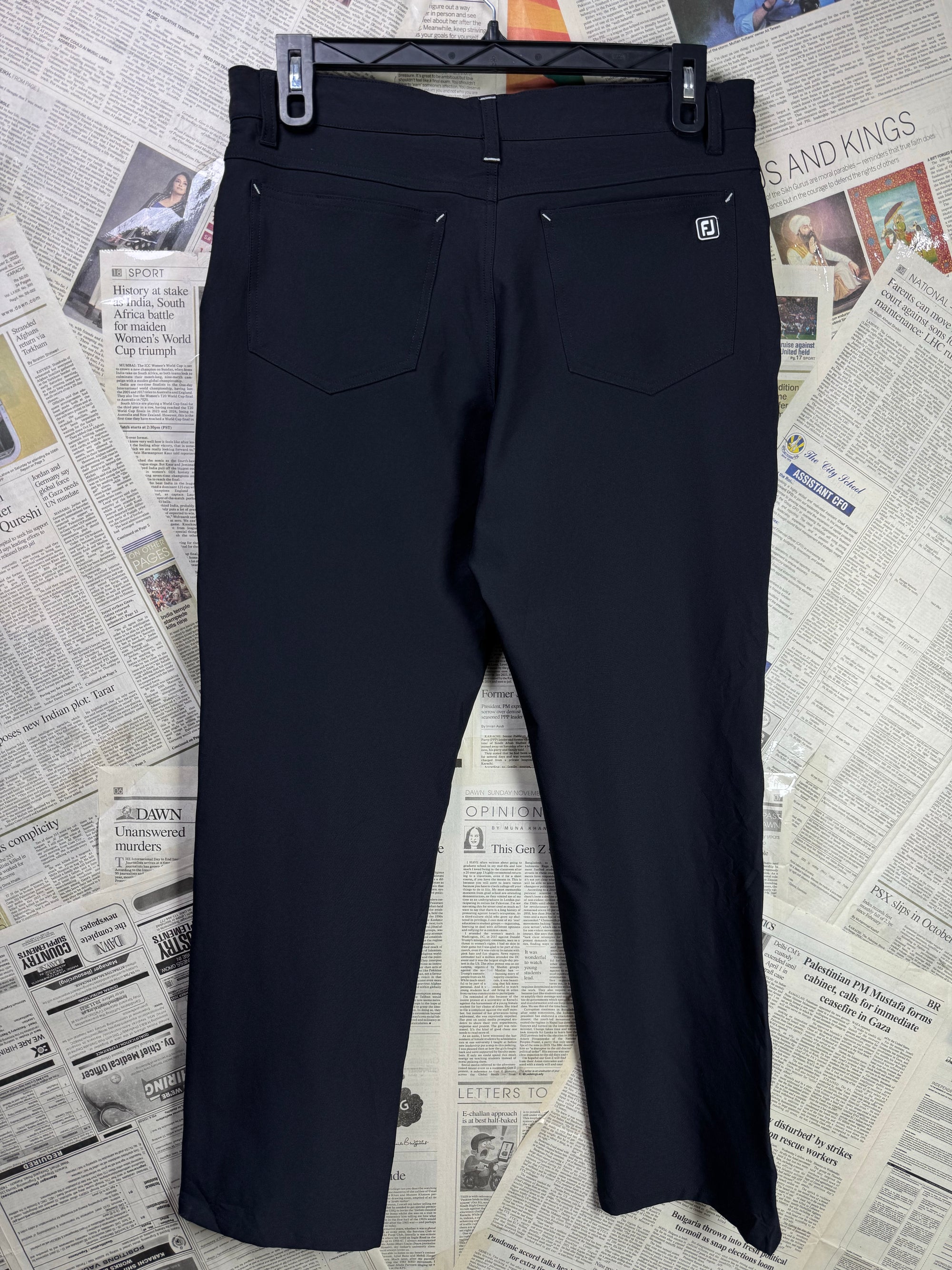 FJ® Waist: 34" | Black | Golf Pants | Poly - Spandex | 1268 - Genuine Maal