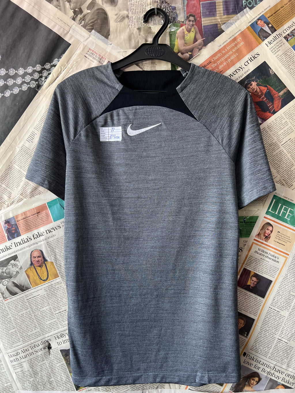 N*ke® XS | Chest: 17" | Grey | T-Shirt | 309 - Genuine Maal