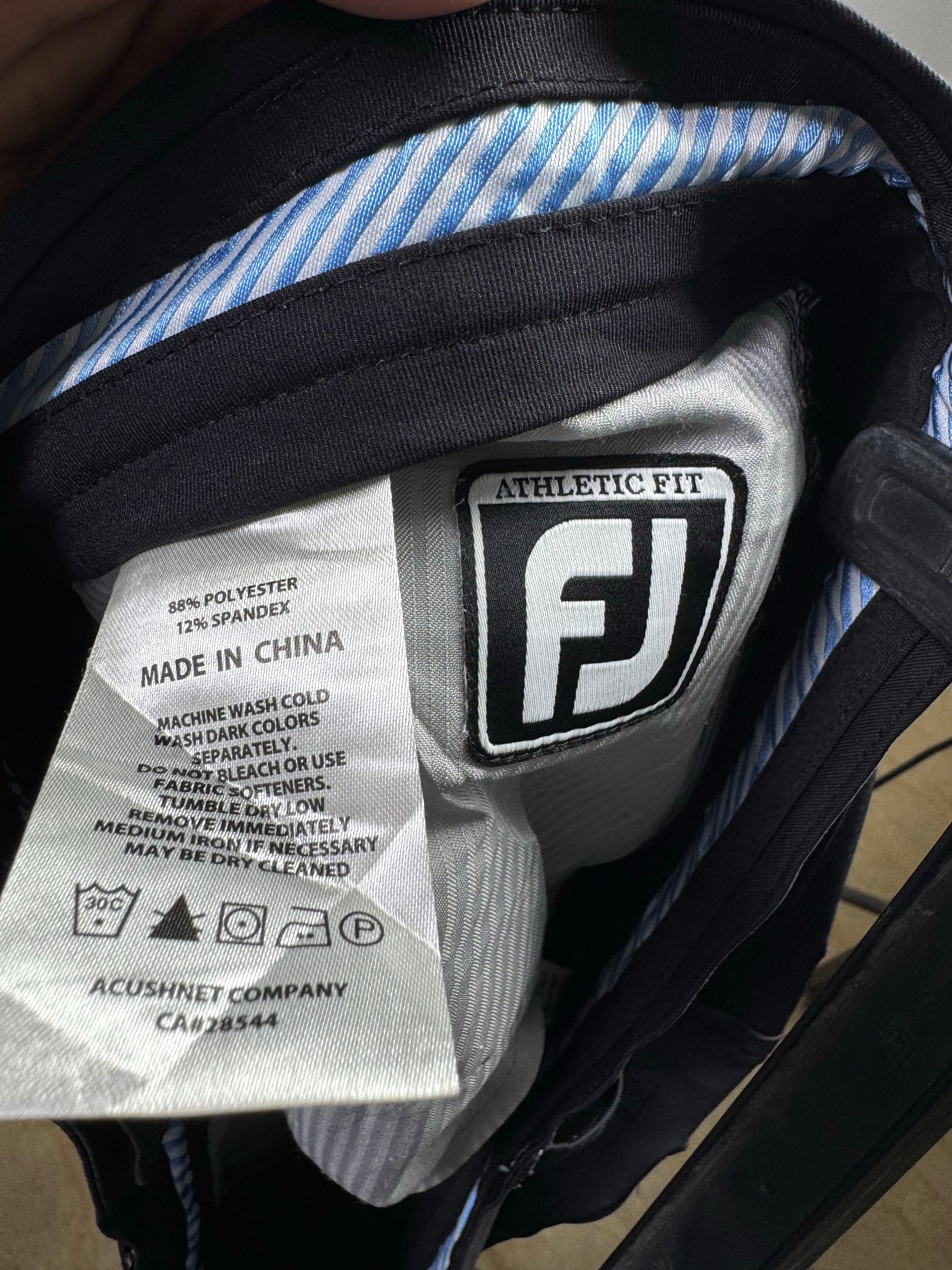 FJ® Waist: 34" | Black | Golf Pants | Poly - Spandex | 1268 - Genuine Maal