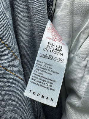 Topman® Waist: 32" | Blue | Super Skinny Denim Pants | Poly - Cotton - Elastane | 2458 - Genuine Maal