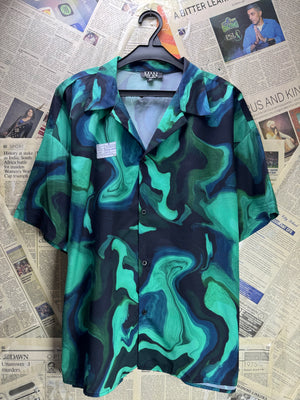 MAN® Small | Chest: 24" | Green | Shirt | Polyester | 4666 - Genuine Maal