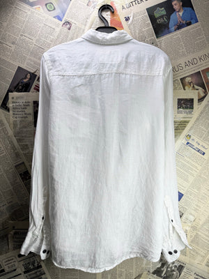 Zara® Small | Chest: 21" | White | Shirt | Cotton | 4657 - Genuine Maal