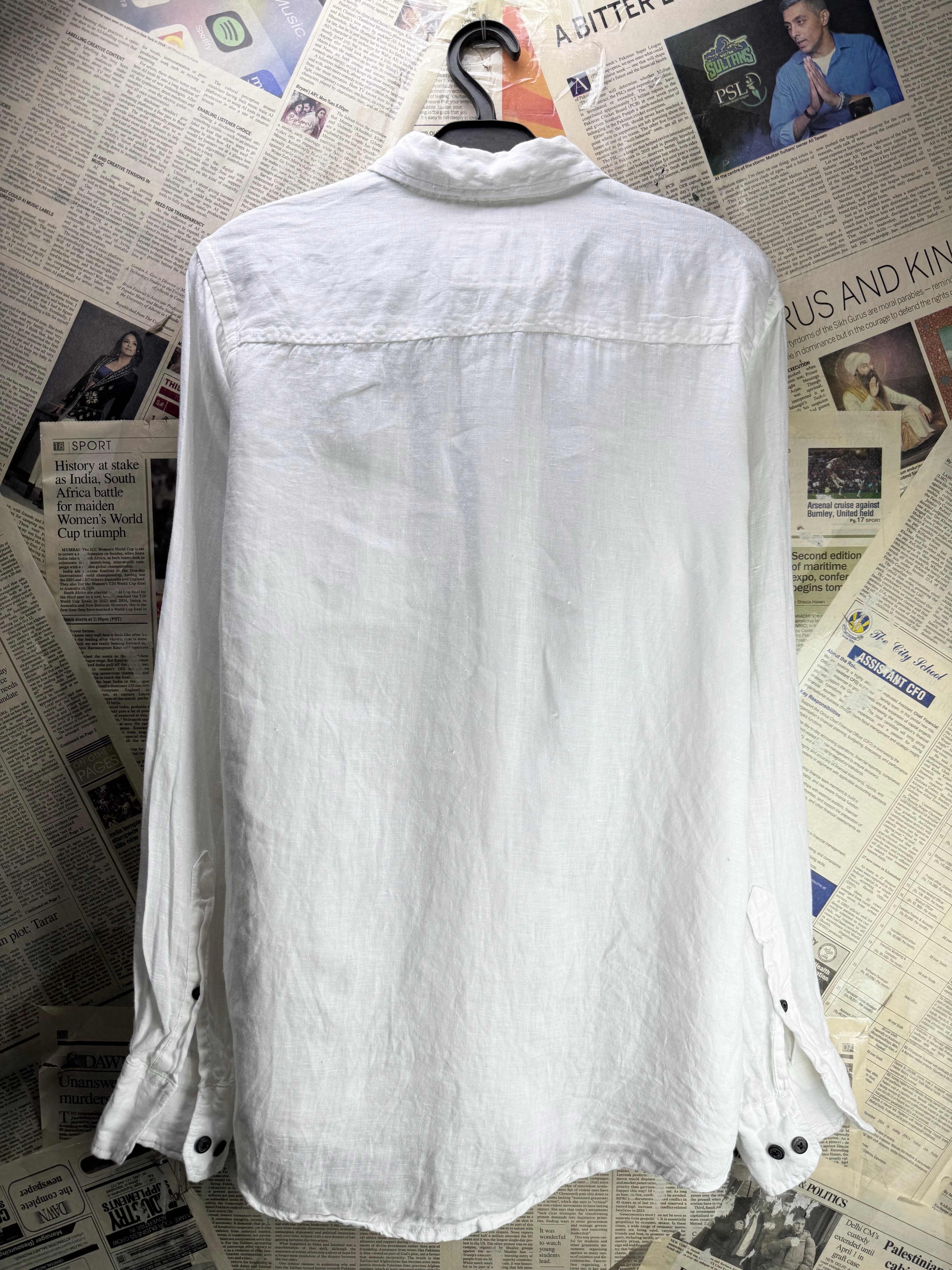 Zara® Small | Chest: 21" | White | Shirt | Cotton | 4657 - Genuine Maal