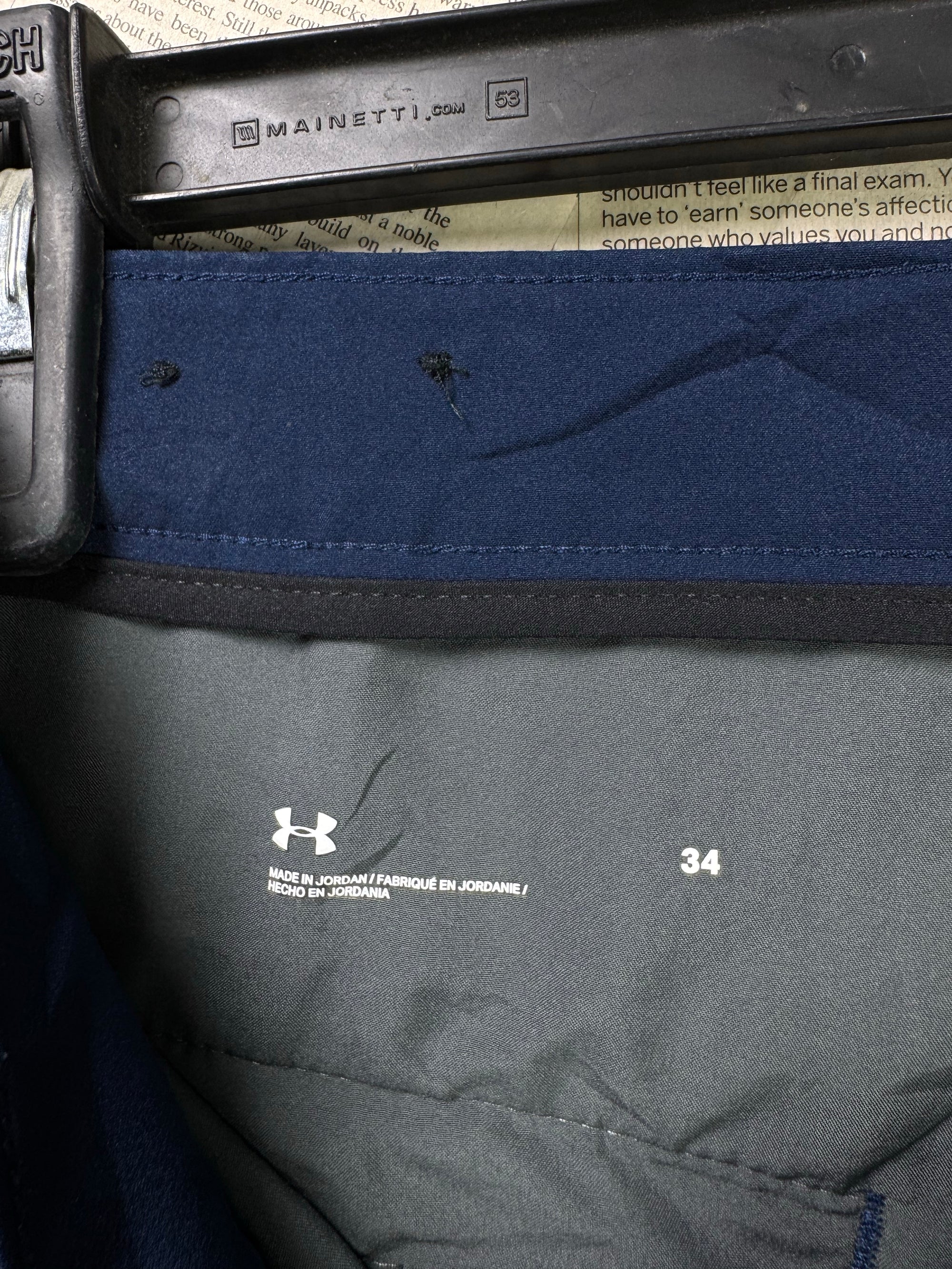 Under Armo*r® Waist: 34" | Navy Blue | Golf Shorts | Poly | 1270 - Genuine Maal