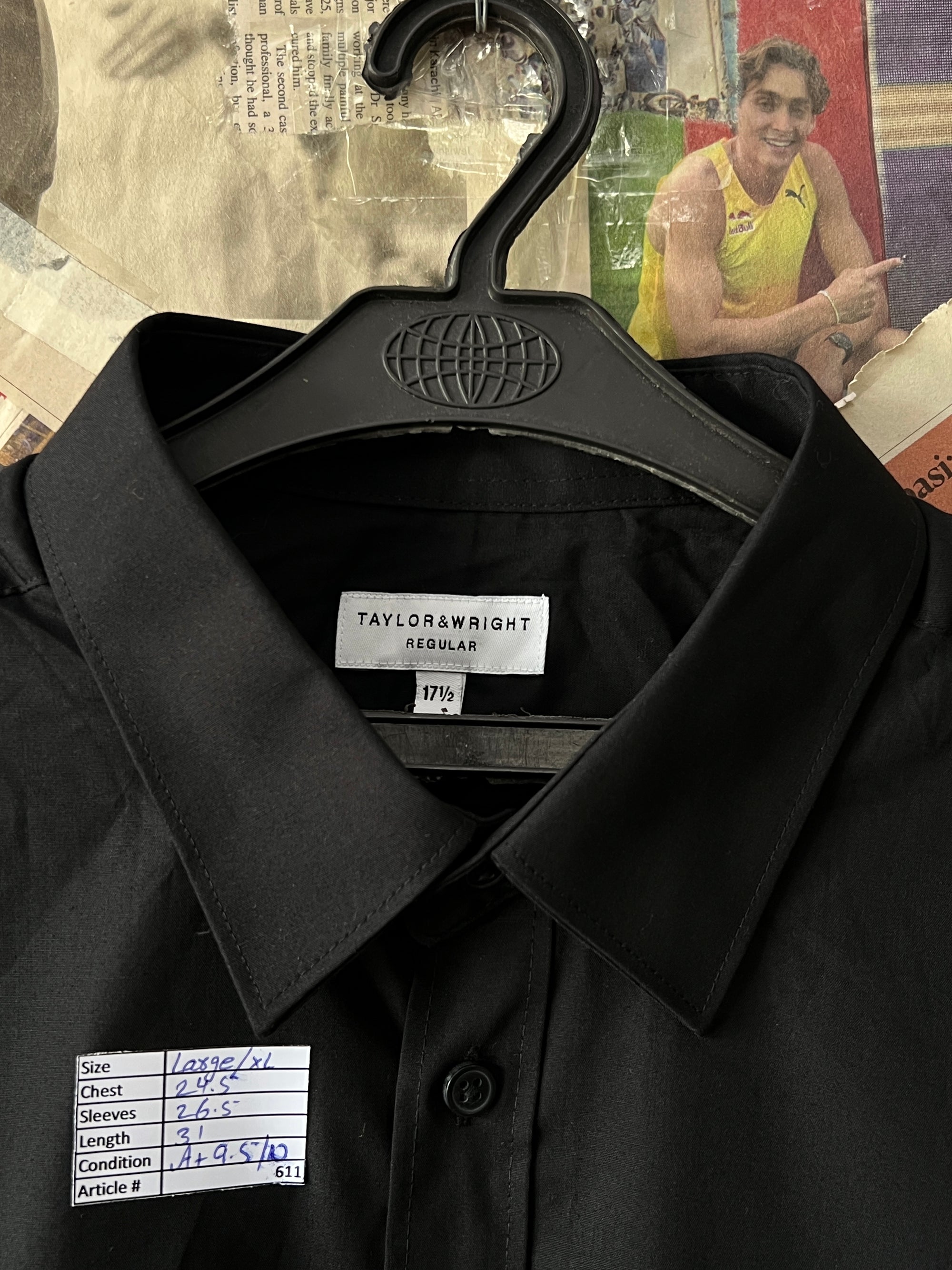 Taylor & Wright® L/XL | Chest: 24.5" | Black | Shirt | 611 - Genuine Maal