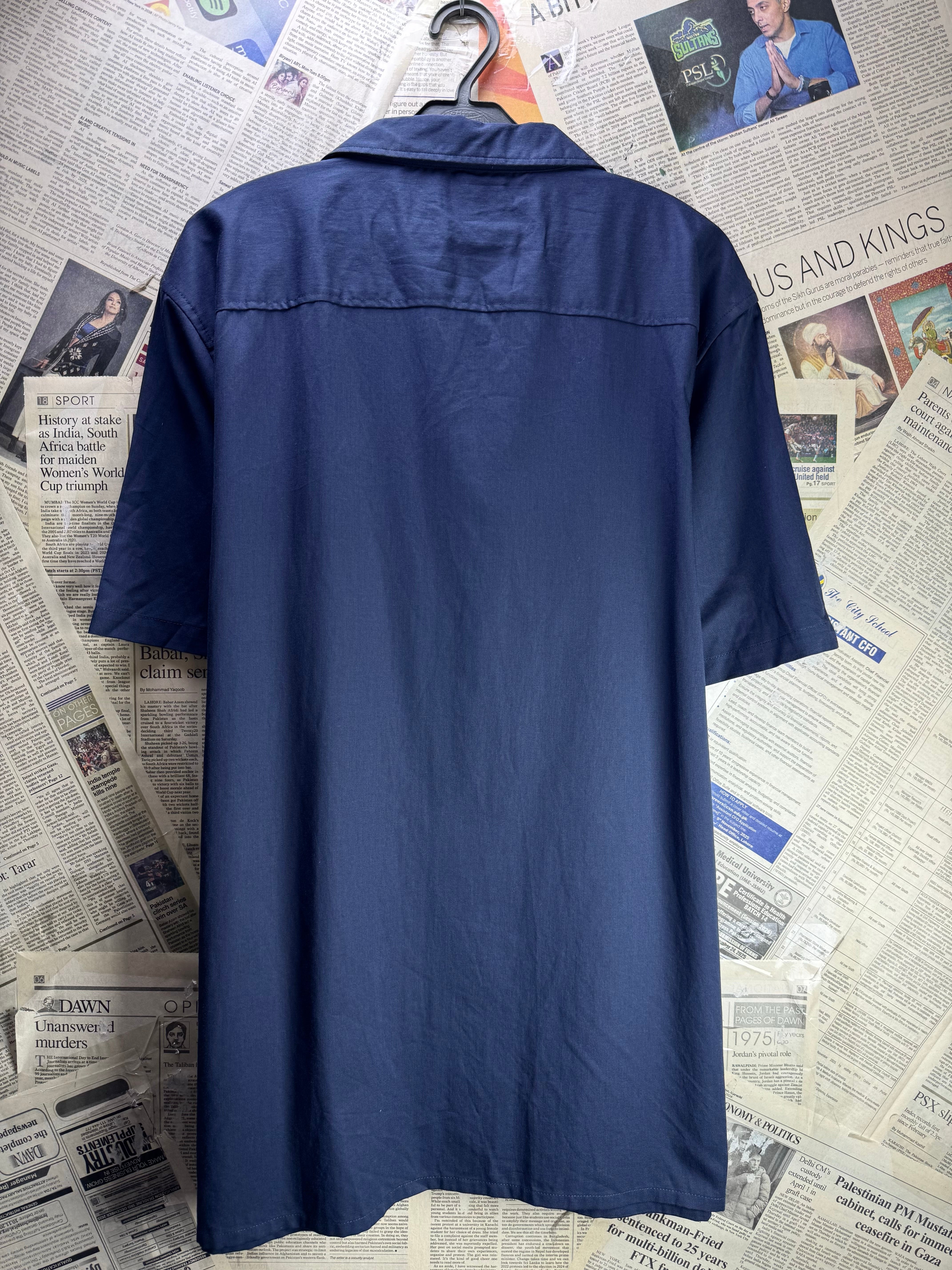 F&F® Large | Chest: 23" | Blue | Camp Shirt | Poly - Cotton | 4473 - Genuine Maal