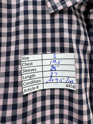 Primark® Small | Chest: 19.5" | Check | Colar: 15.5" Slim Fit Shirt | Poly - Cotton | 4456 - Genuine Maal