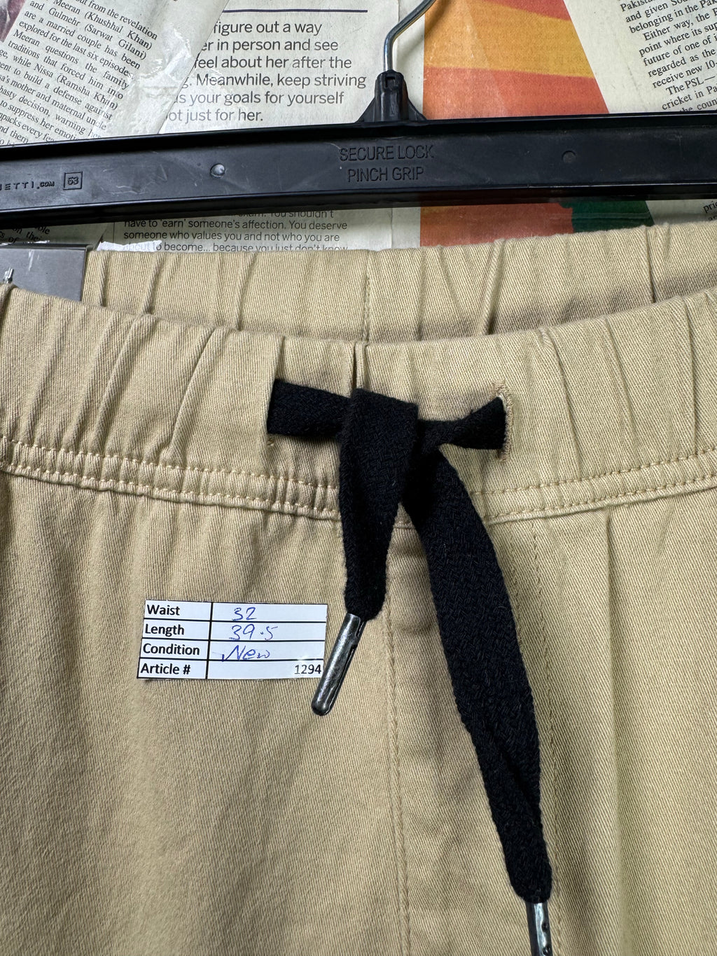 WT02® Waist: 32" | Light Brown | Jogging Trousers | Cotton - Spandex | 1294 - Genuine Maal