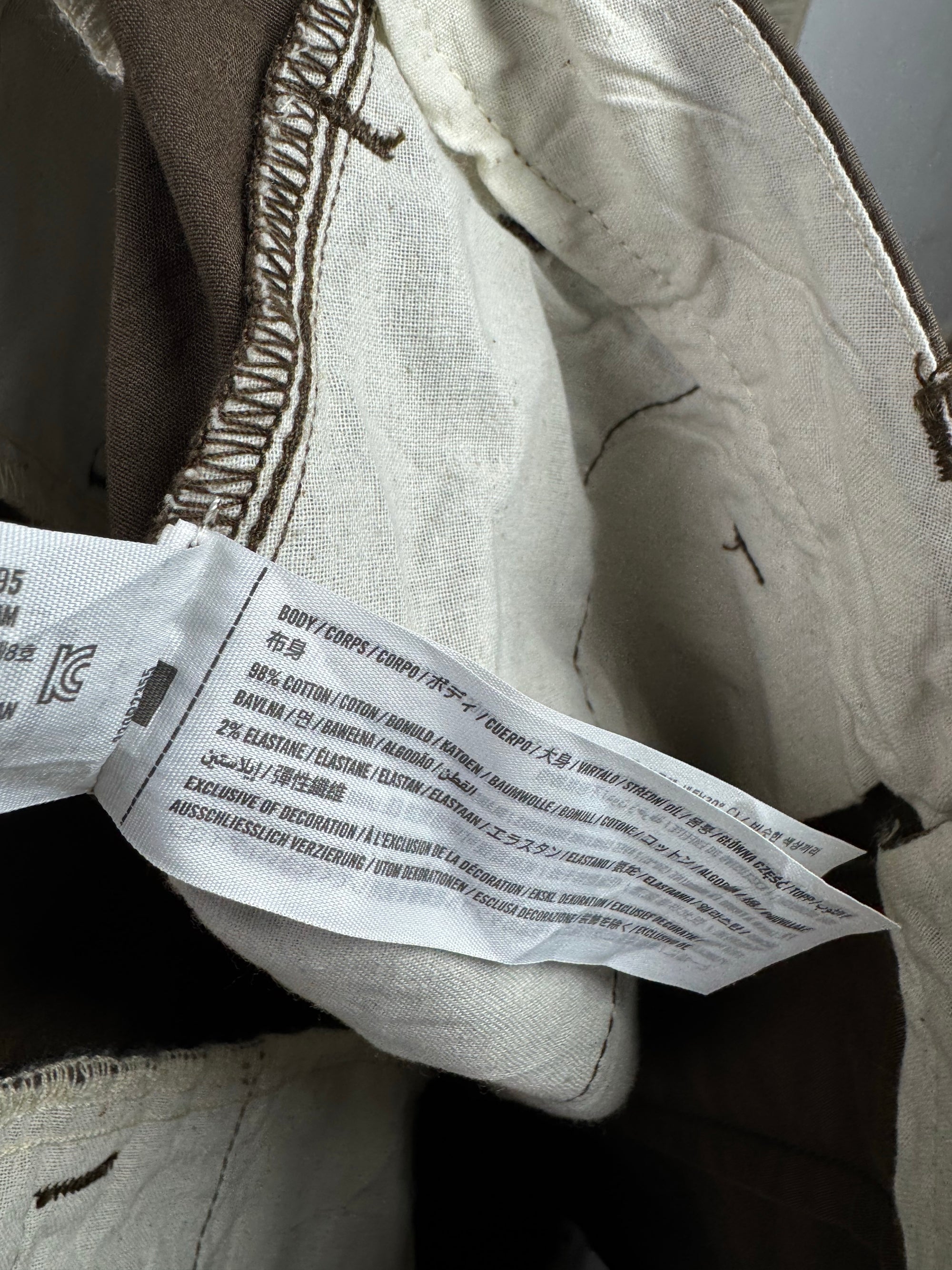 H*llister® Waist: 34" to 36" | Dark Brown | Chino Pants | Cotton - Elastane | 1296 - Genuine Maal