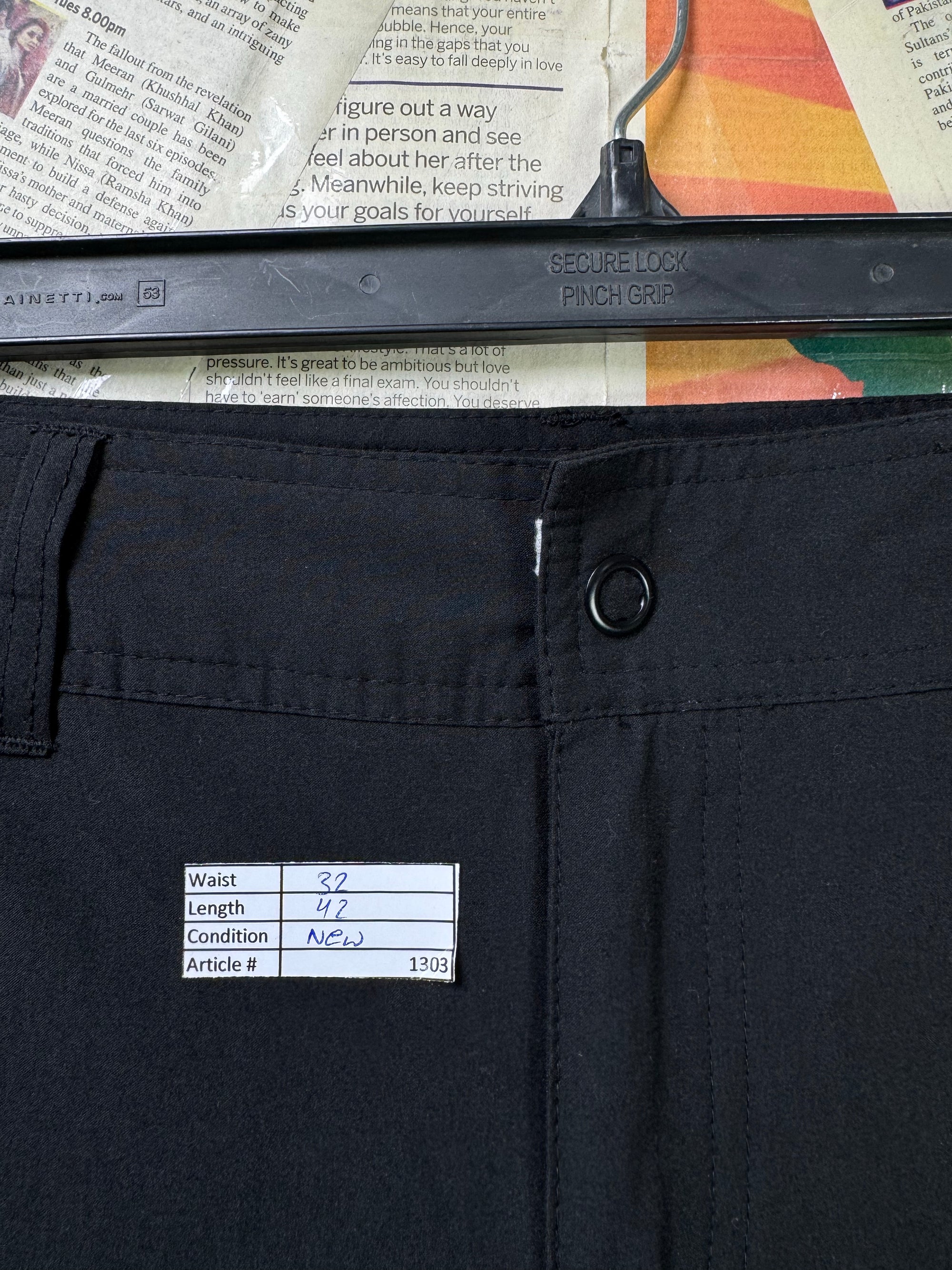 Danskin® Waist: 32" | Black | Cargo Trousers | Cotton - Nylon - Spandex | 1303 - Genuine Maal