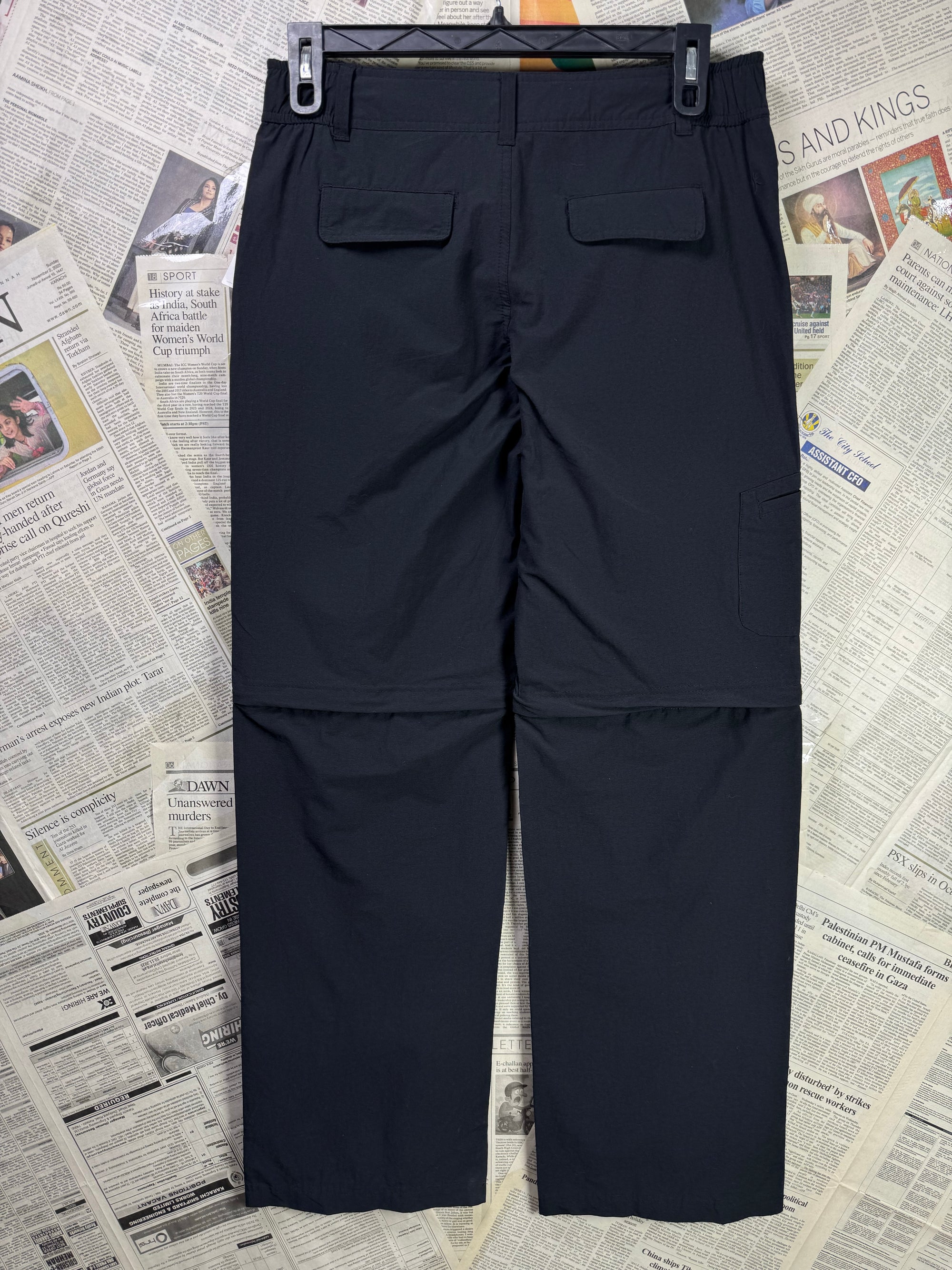 Danskin® Waist: 32" | Black | Cargo Trousers | Cotton - Nylon - Spandex | 1303 - Genuine Maal