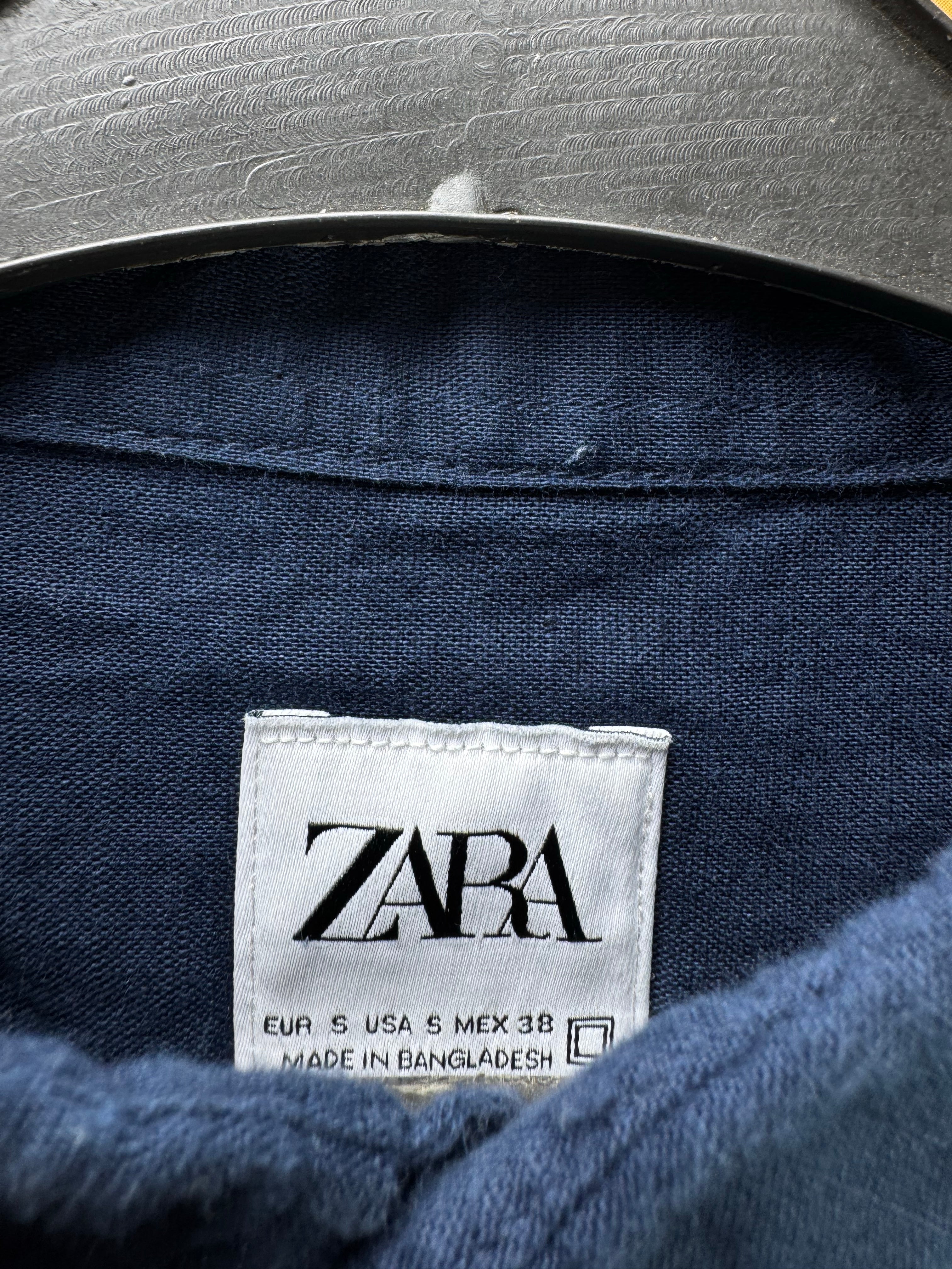 Zara® Small | Chest: 20" | Blue | Shirt | Cotton - Linen | 4477 - Genuine Maal