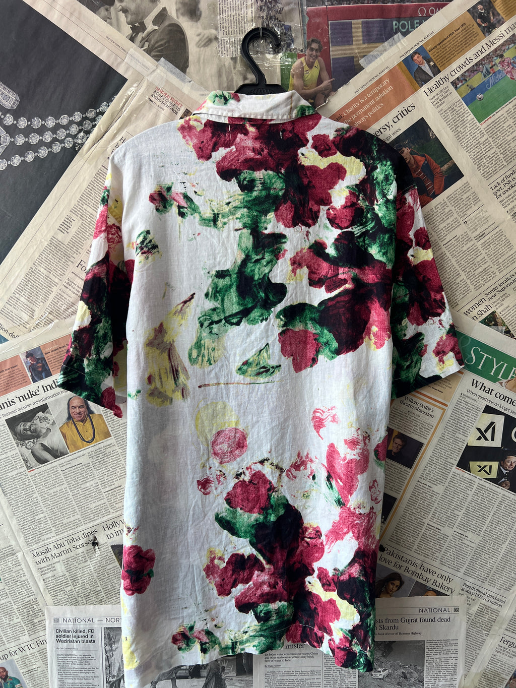H&M® Large | Chest: 23" | Floral | Huawei | Cotton - Linen Blend | 604 - Genuine Maal