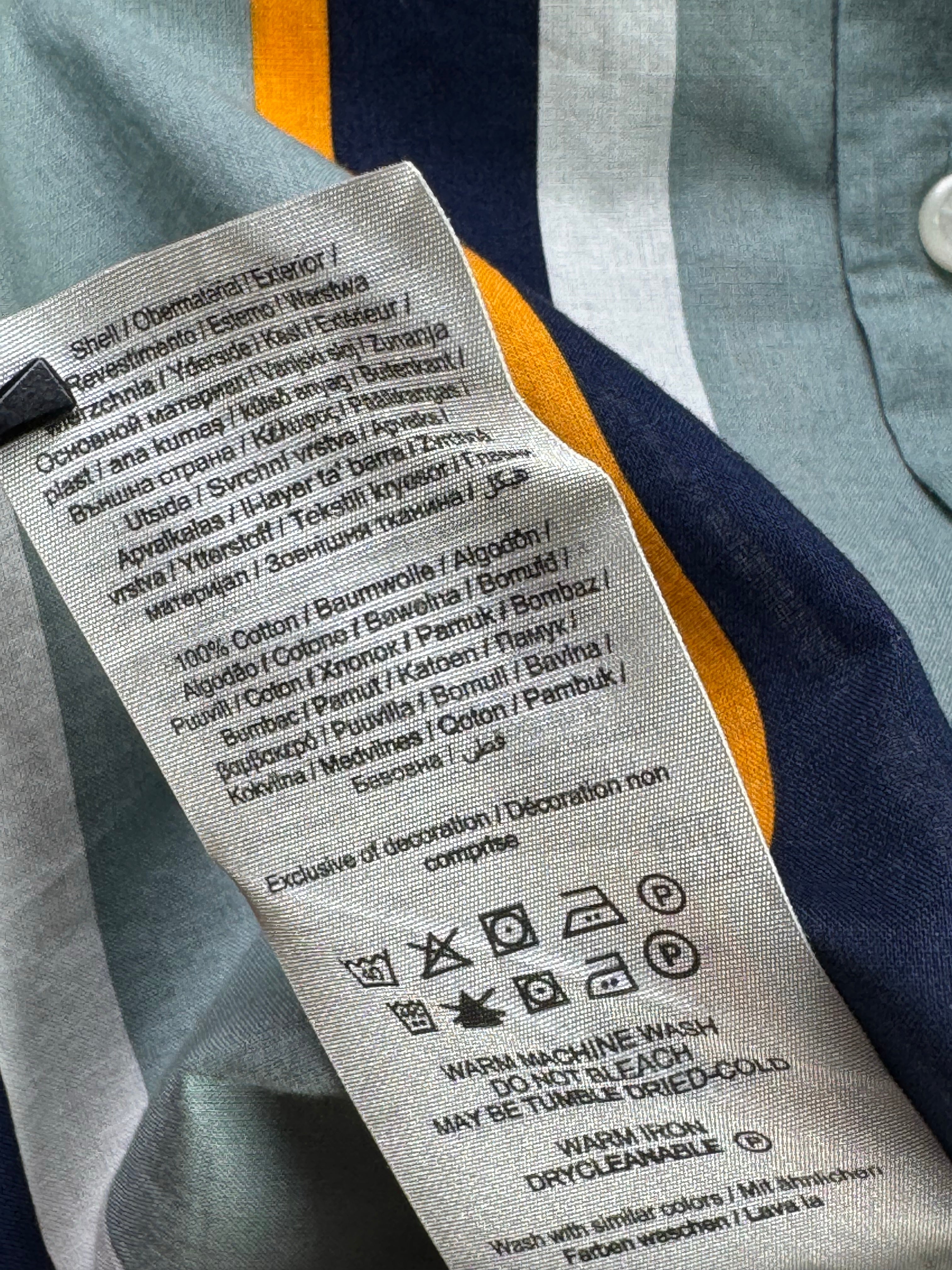 Jack & Jones® Medium | Chest: 22.5" | Stripes | Camp Shirts | Cotton | 4483 - Genuine Maal