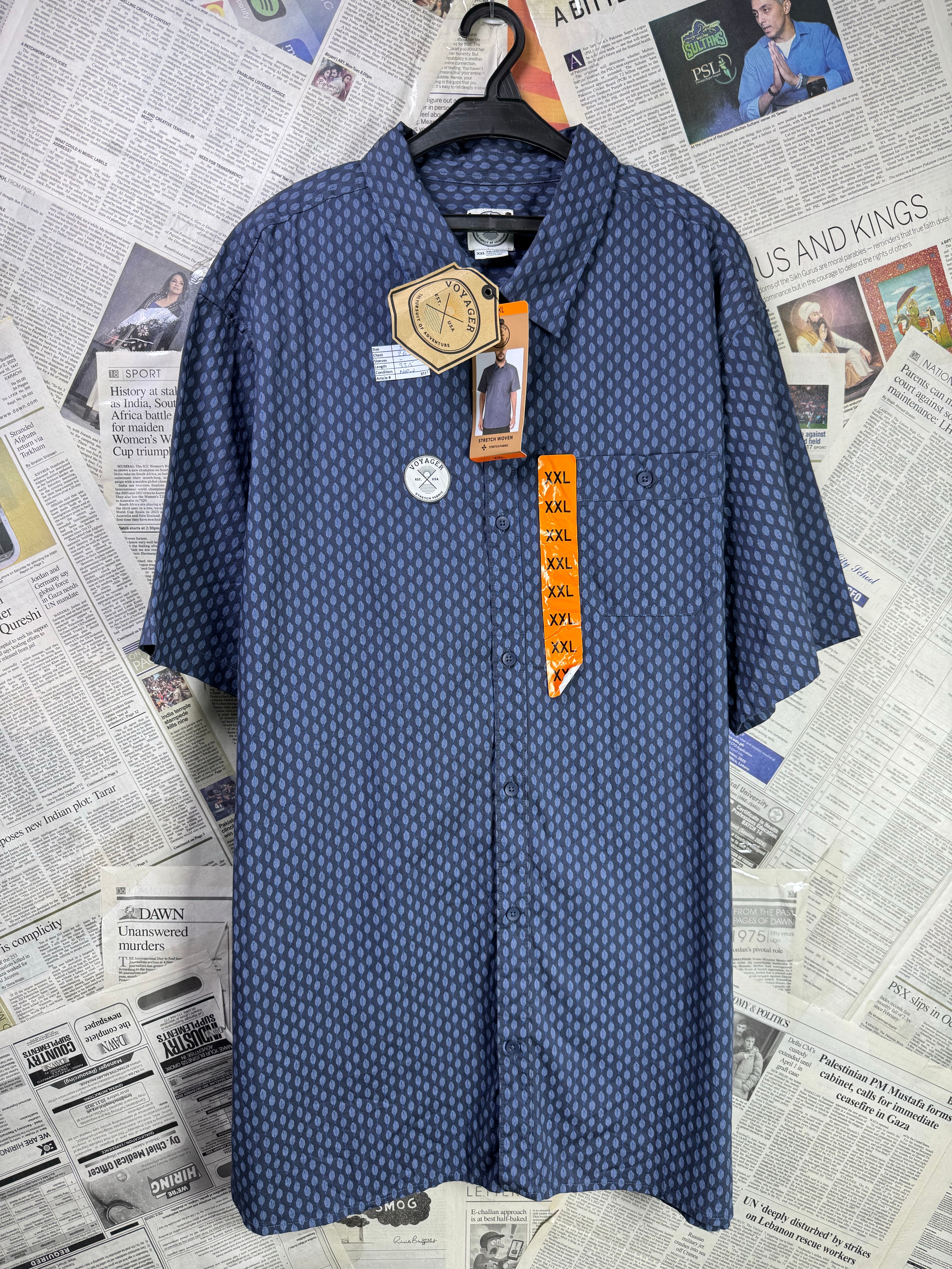 Voyager® XL | Chest: 26" | Blue | Shirt | Cotton - Elastane | 3313 - Genuine Maal
